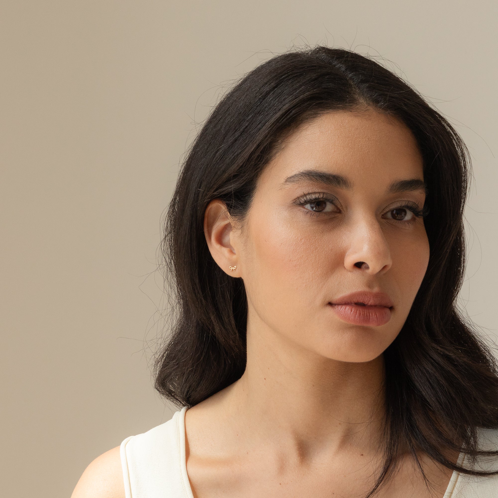 Tiny Bow Stud Earrings