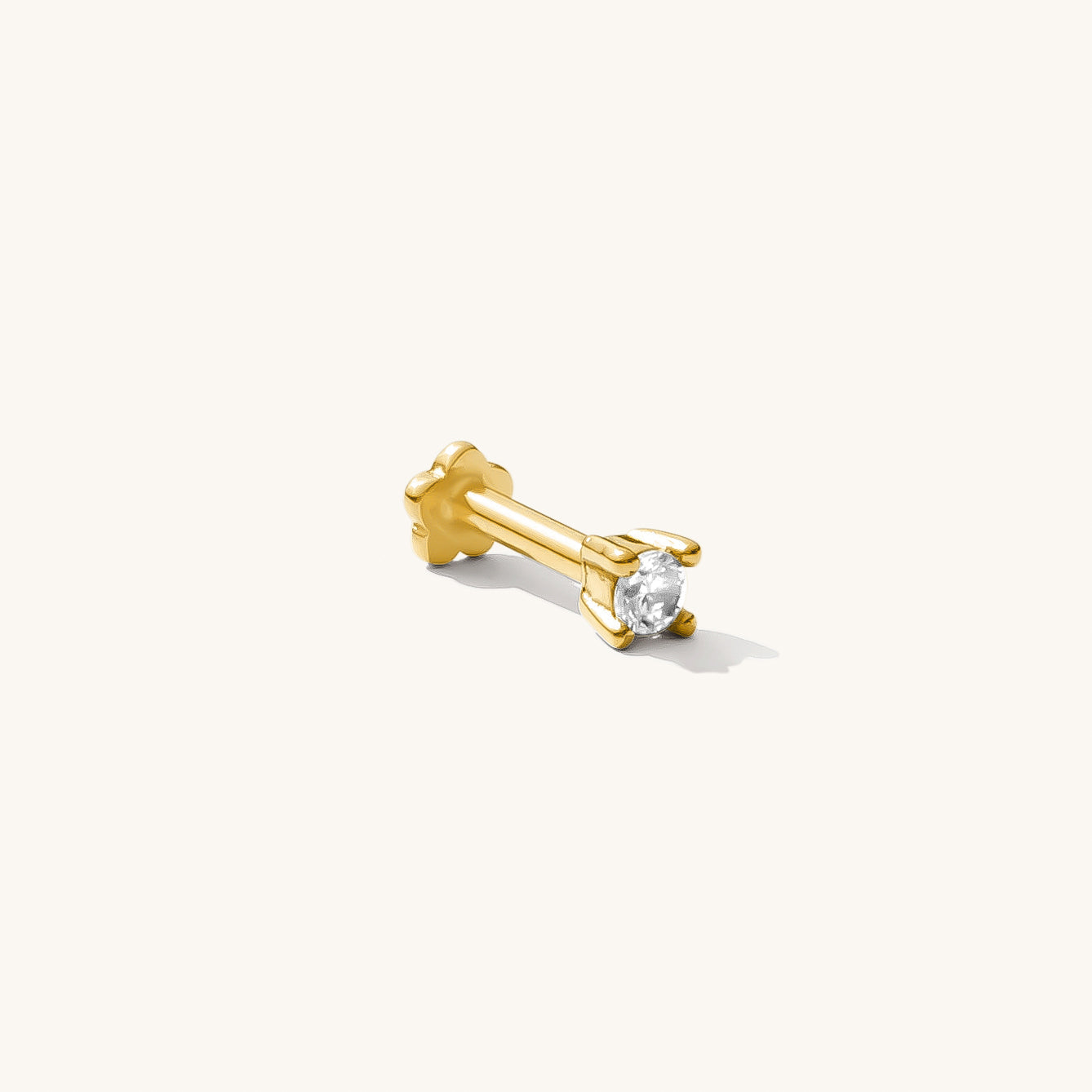 Dainty CZ Flat Back Stud Earring