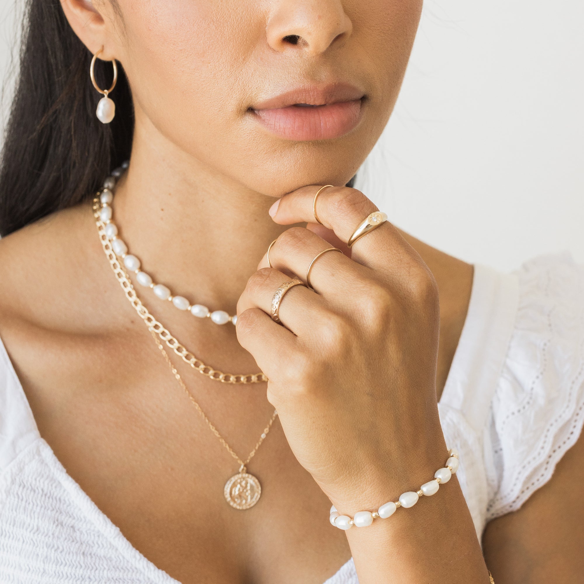 Thick Flower Band Ring