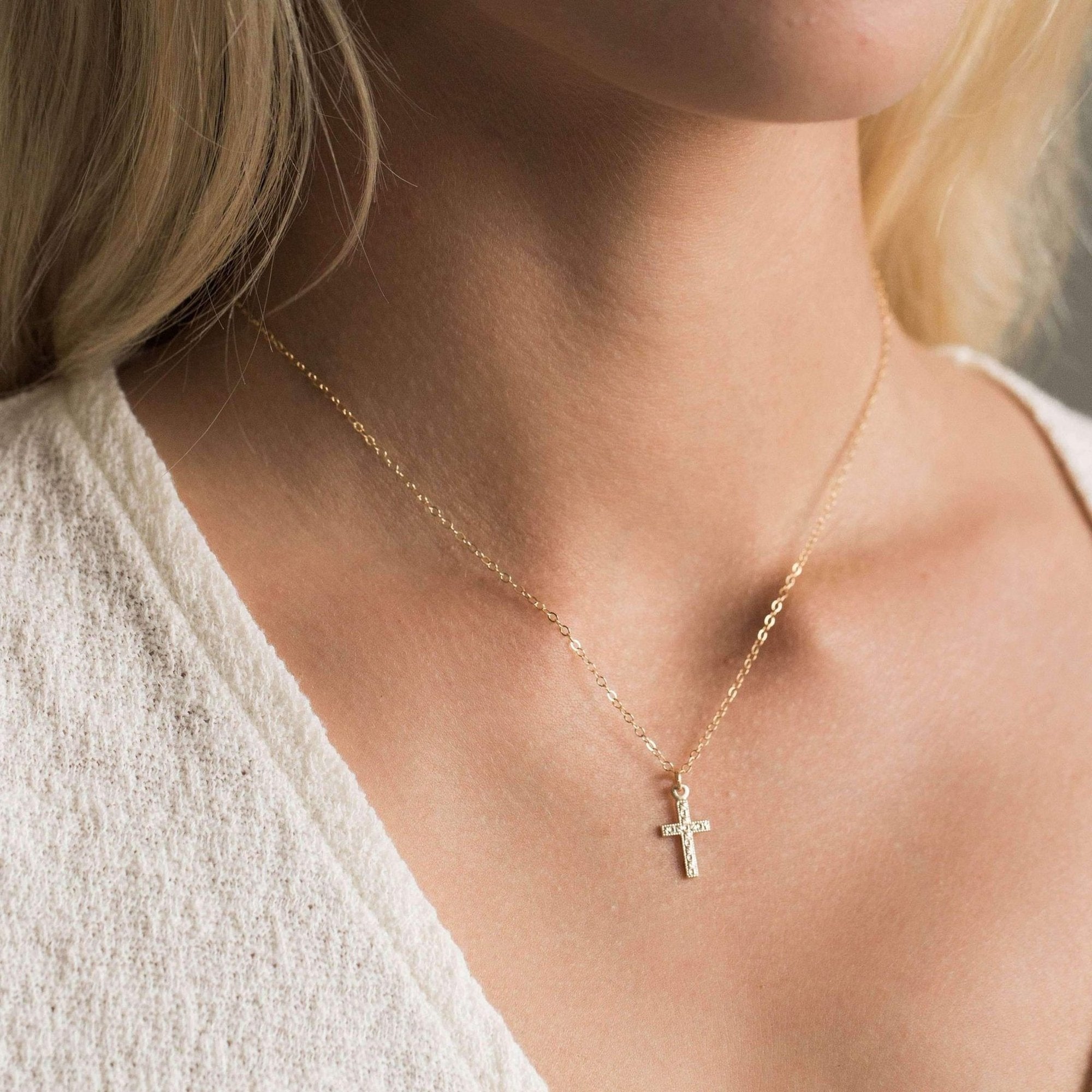 Tiny Cross Necklace
