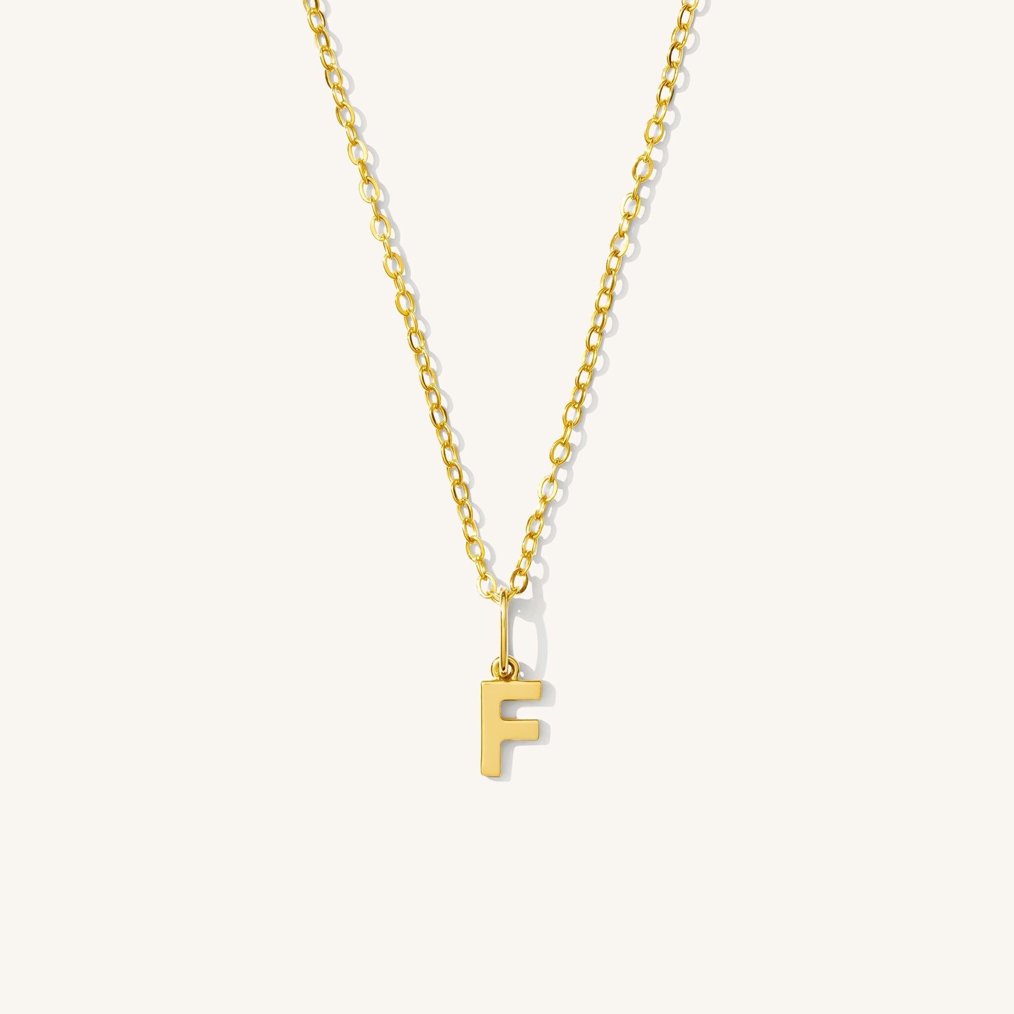 Tiny Hanging Initial Necklace