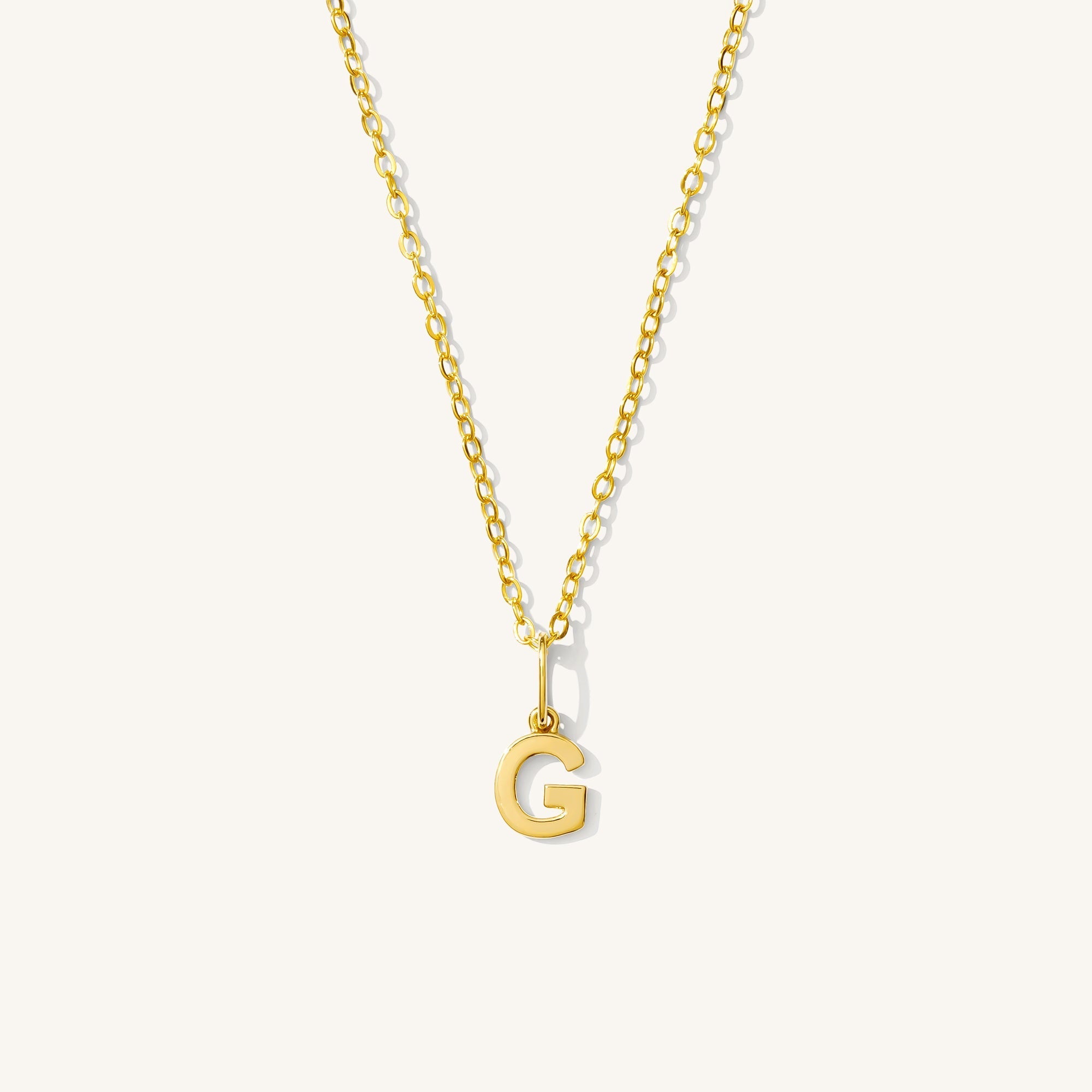 Tiny Hanging Initial Necklace