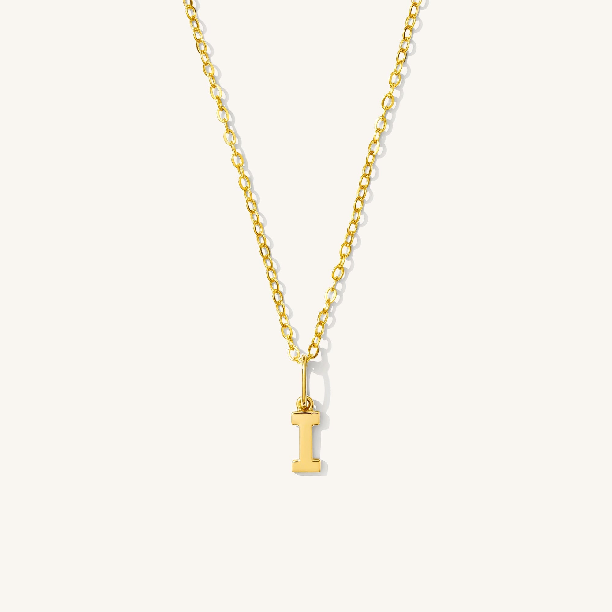 Tiny Hanging Initial Necklace