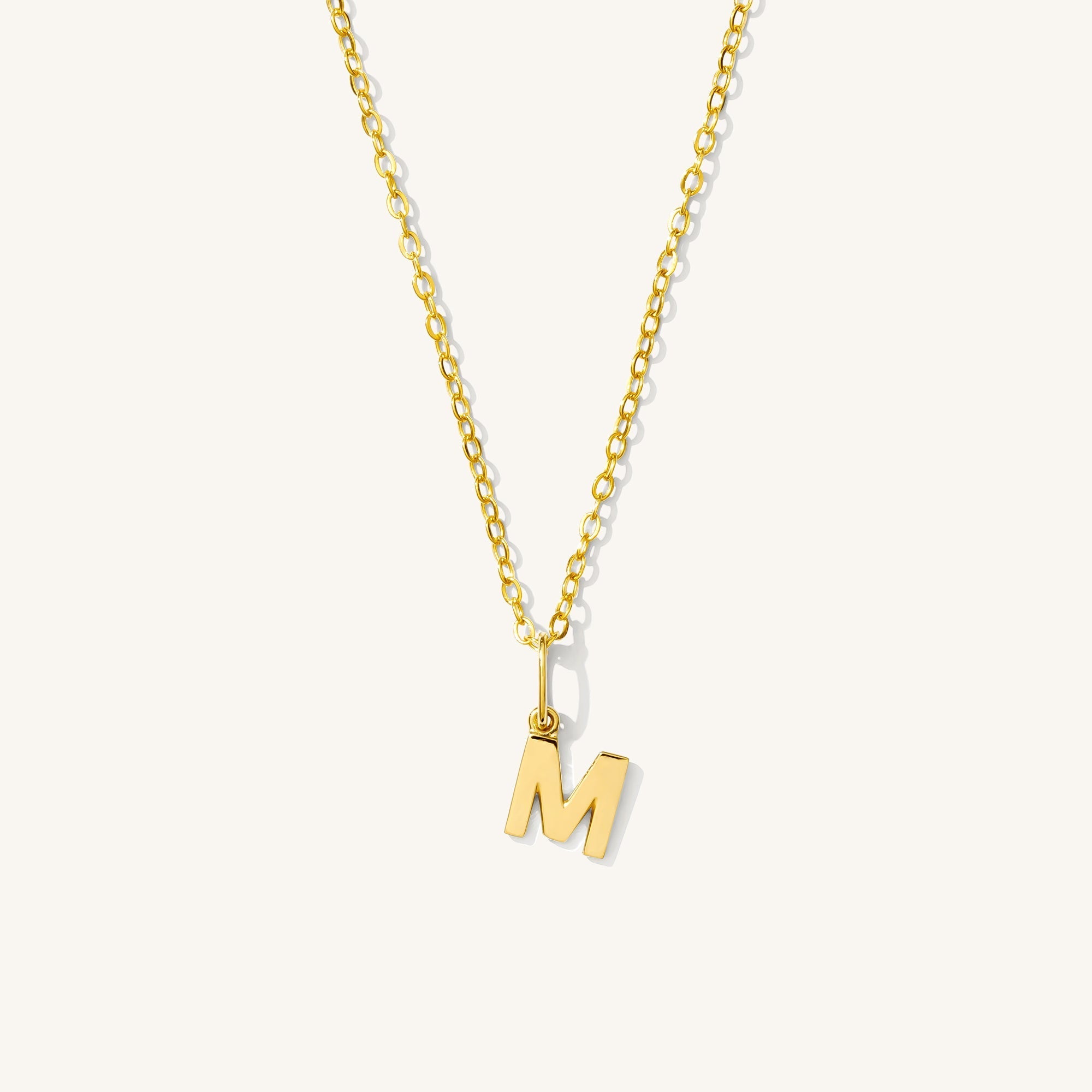 Tiny Hanging Initial Necklace