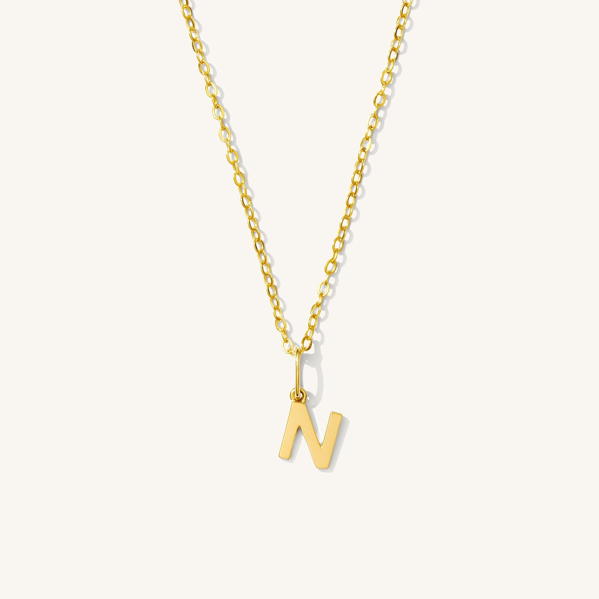 Tiny Hanging Initial Necklace