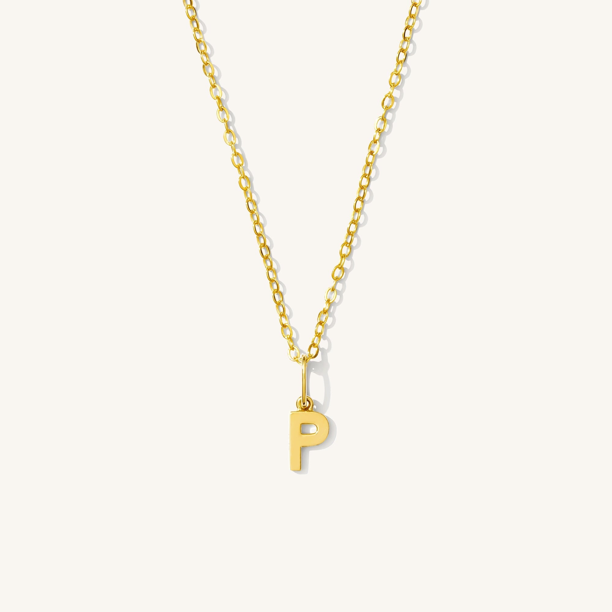 Tiny Hanging Initial Necklace