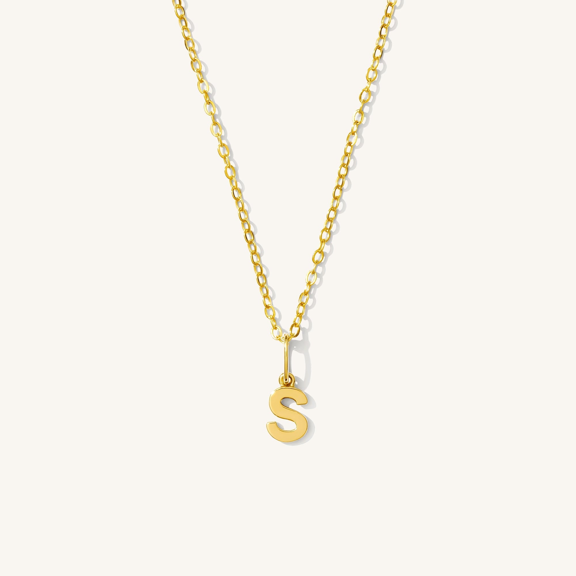 Tiny Hanging Initial Necklace