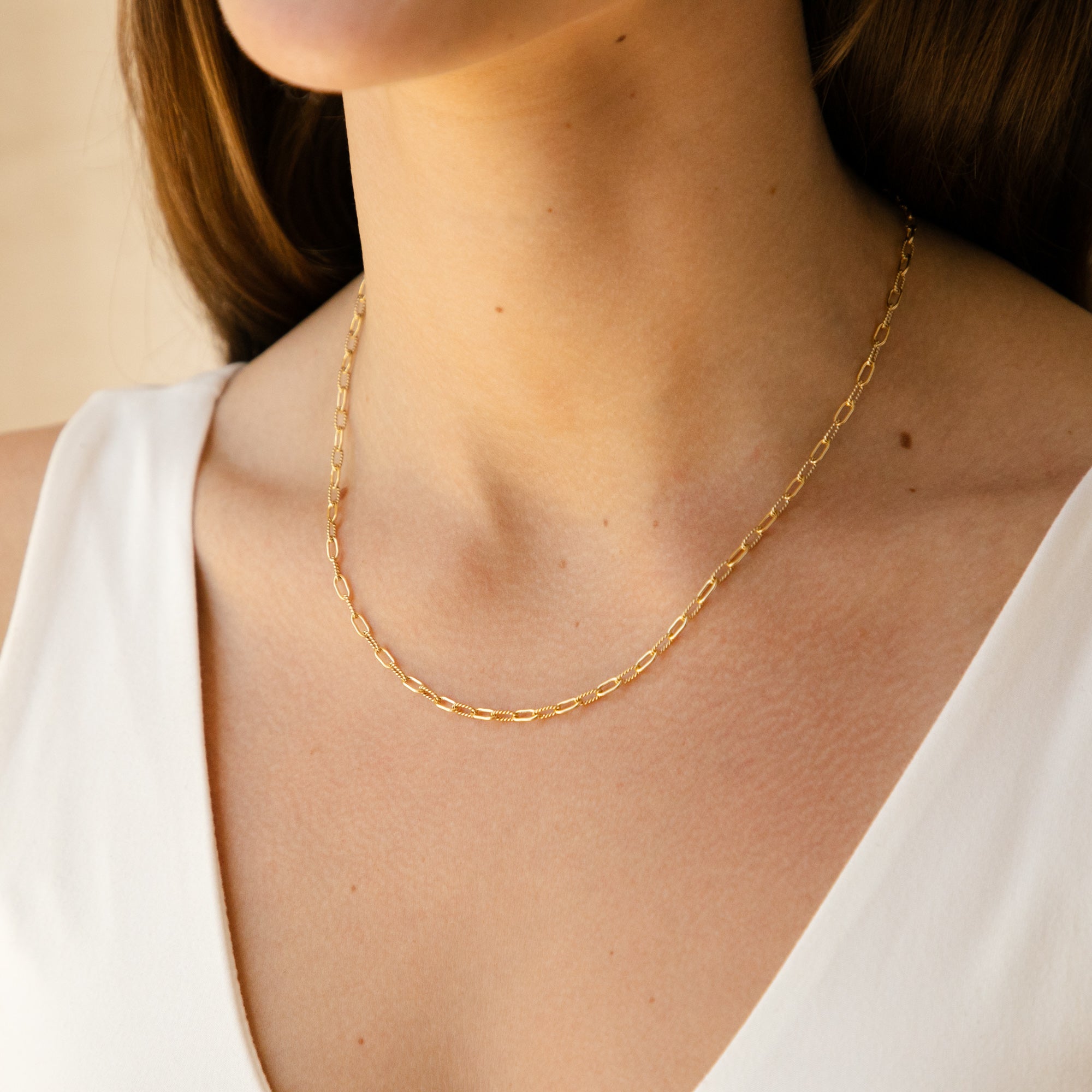 Twisted Paperclip Chain Necklace