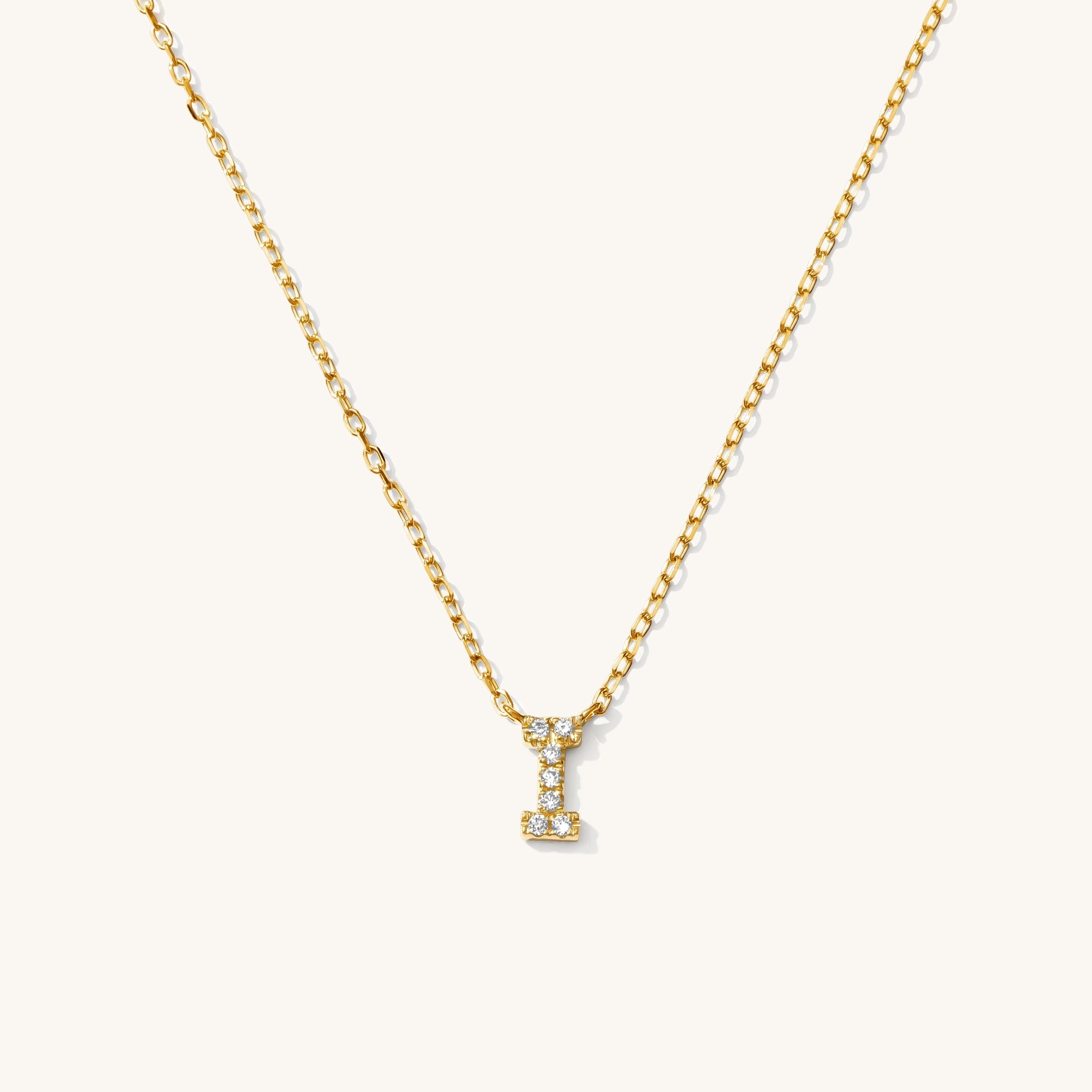 Pavé Diamond Initial Necklace