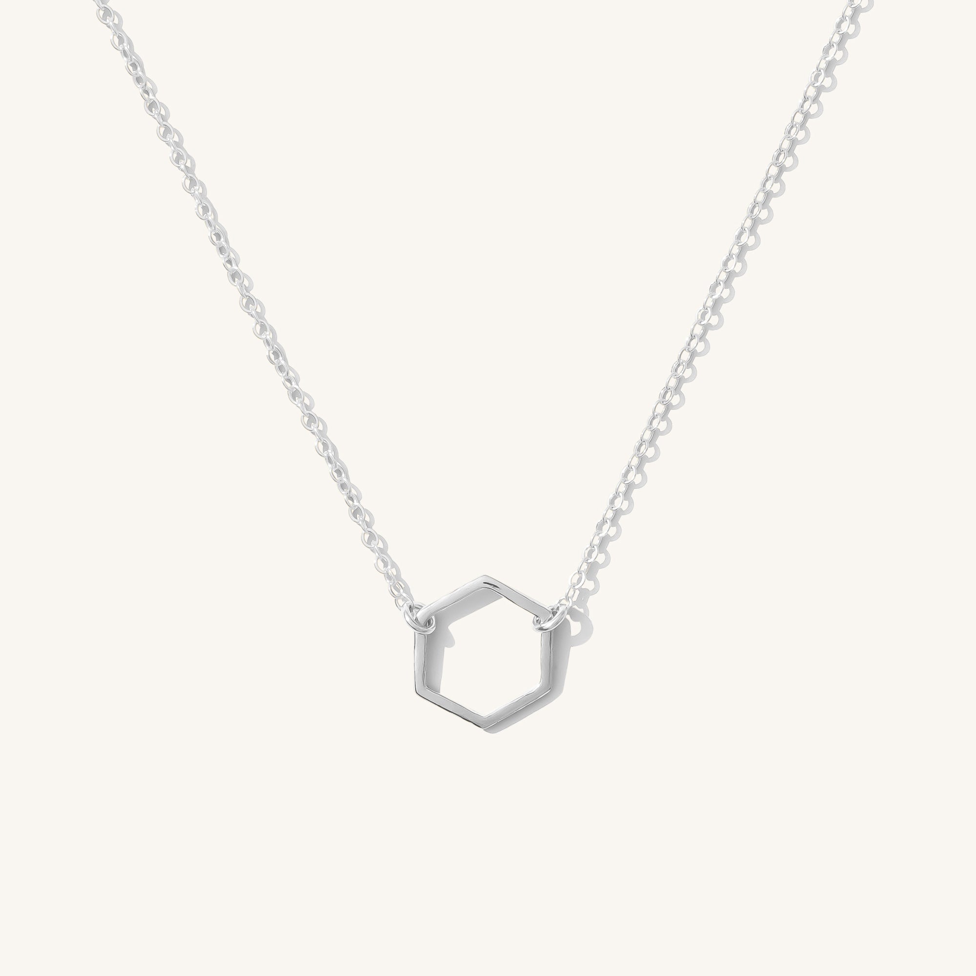 Dainty Hexagon Necklace