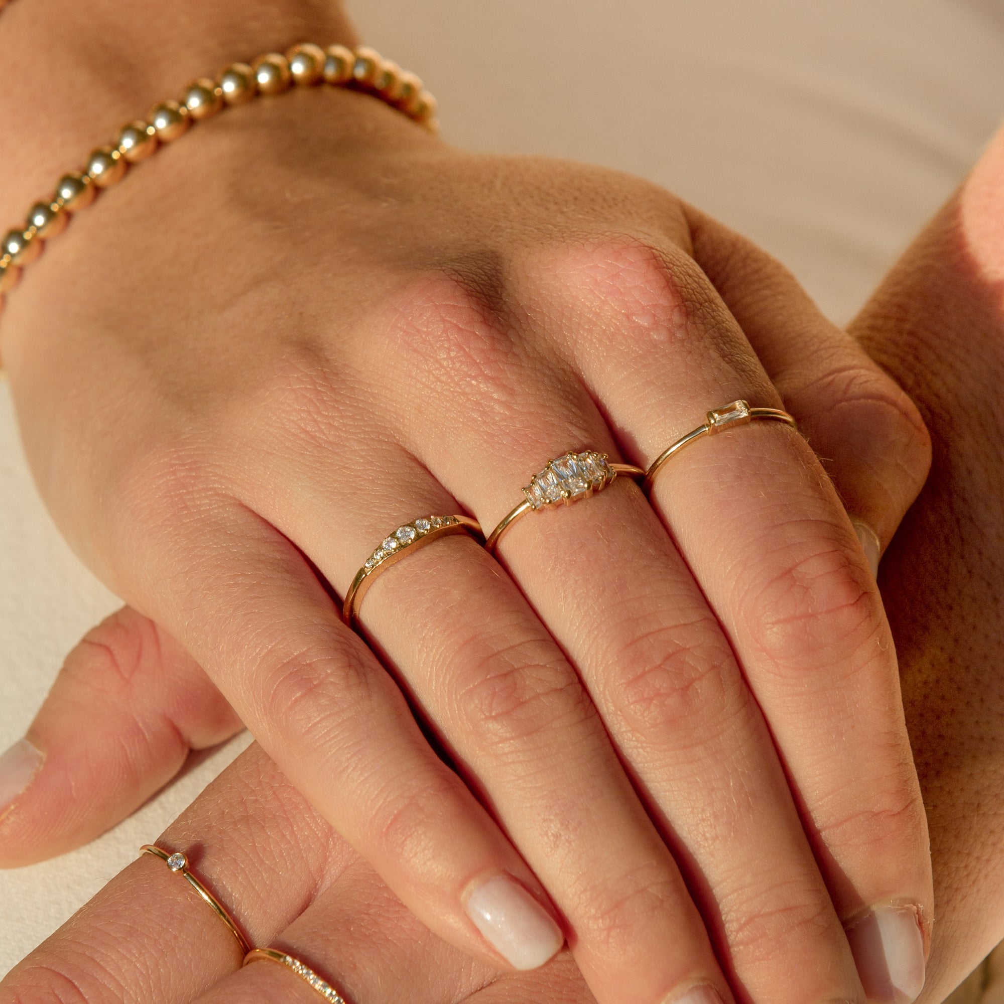 Dainty CZ Signet Ring