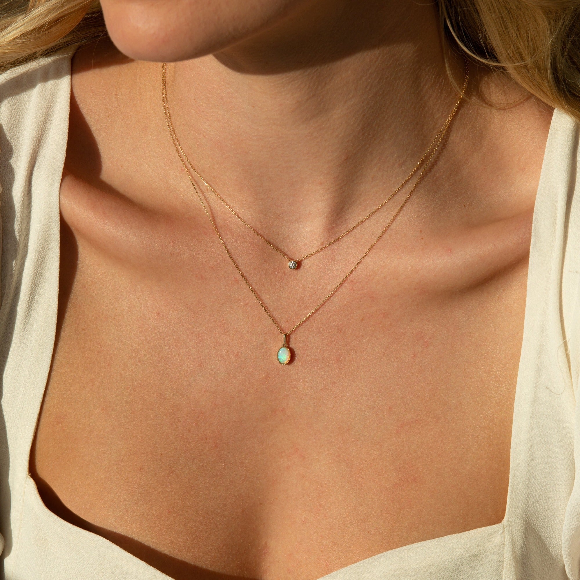 Diamond Bezel Necklace