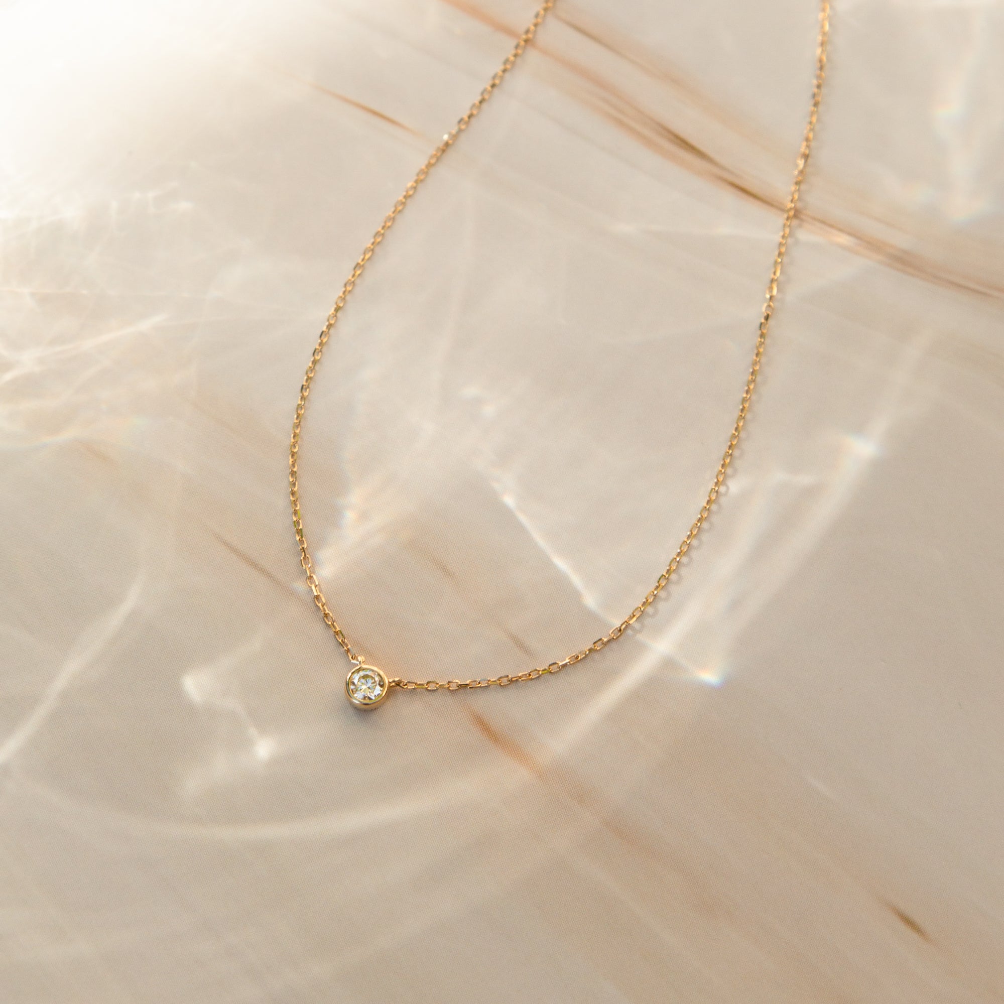 Diamond Bezel Necklace