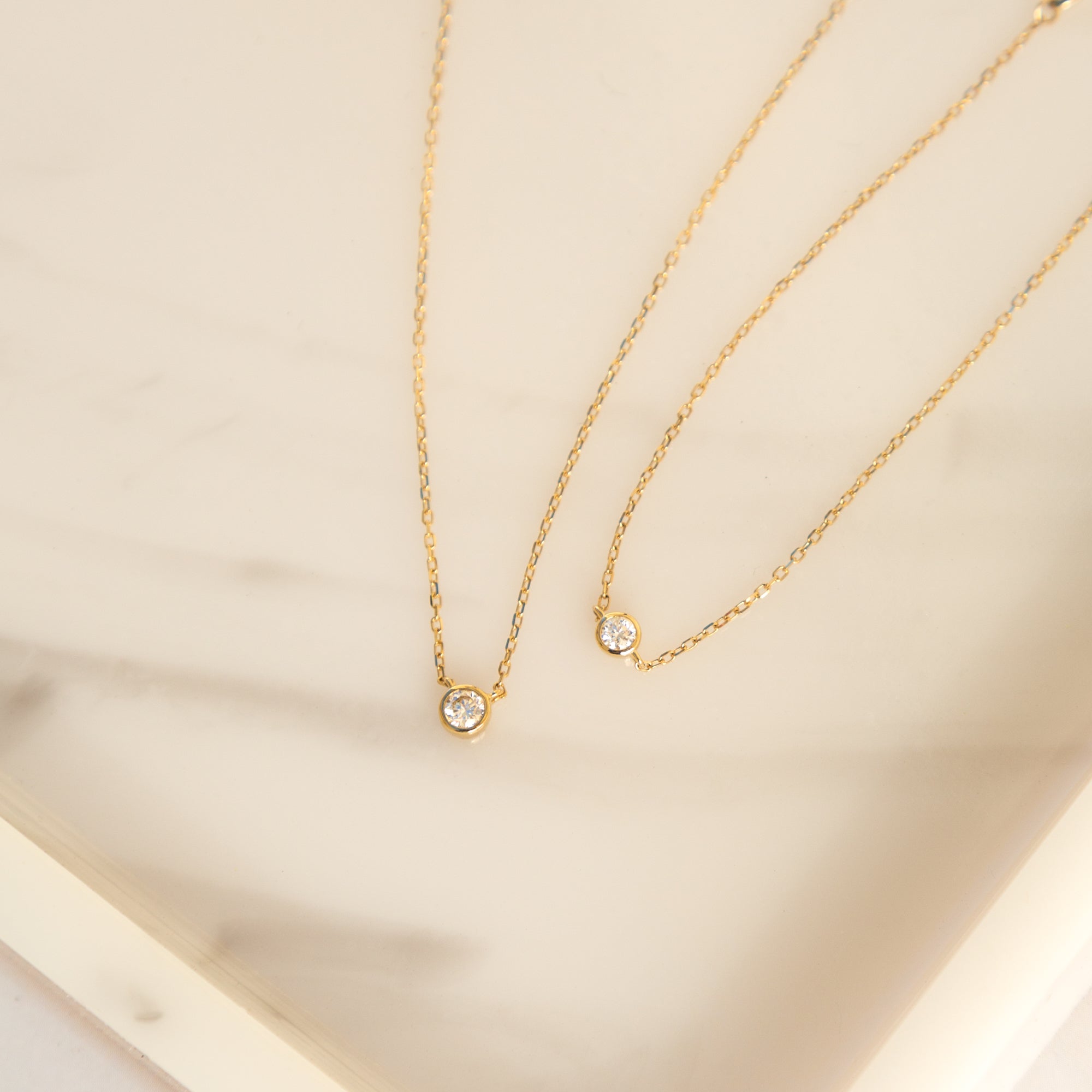 Diamond Bezel Necklace