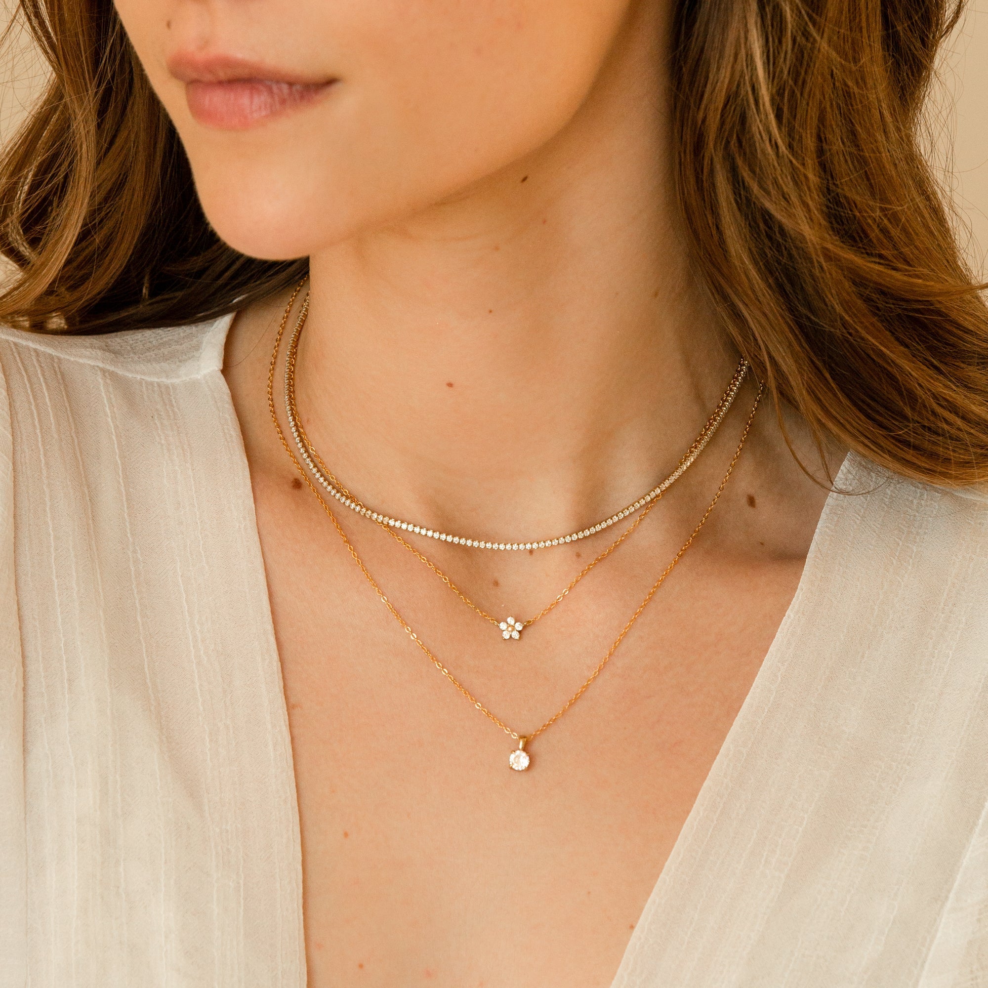 Hanging Solitaire Necklace