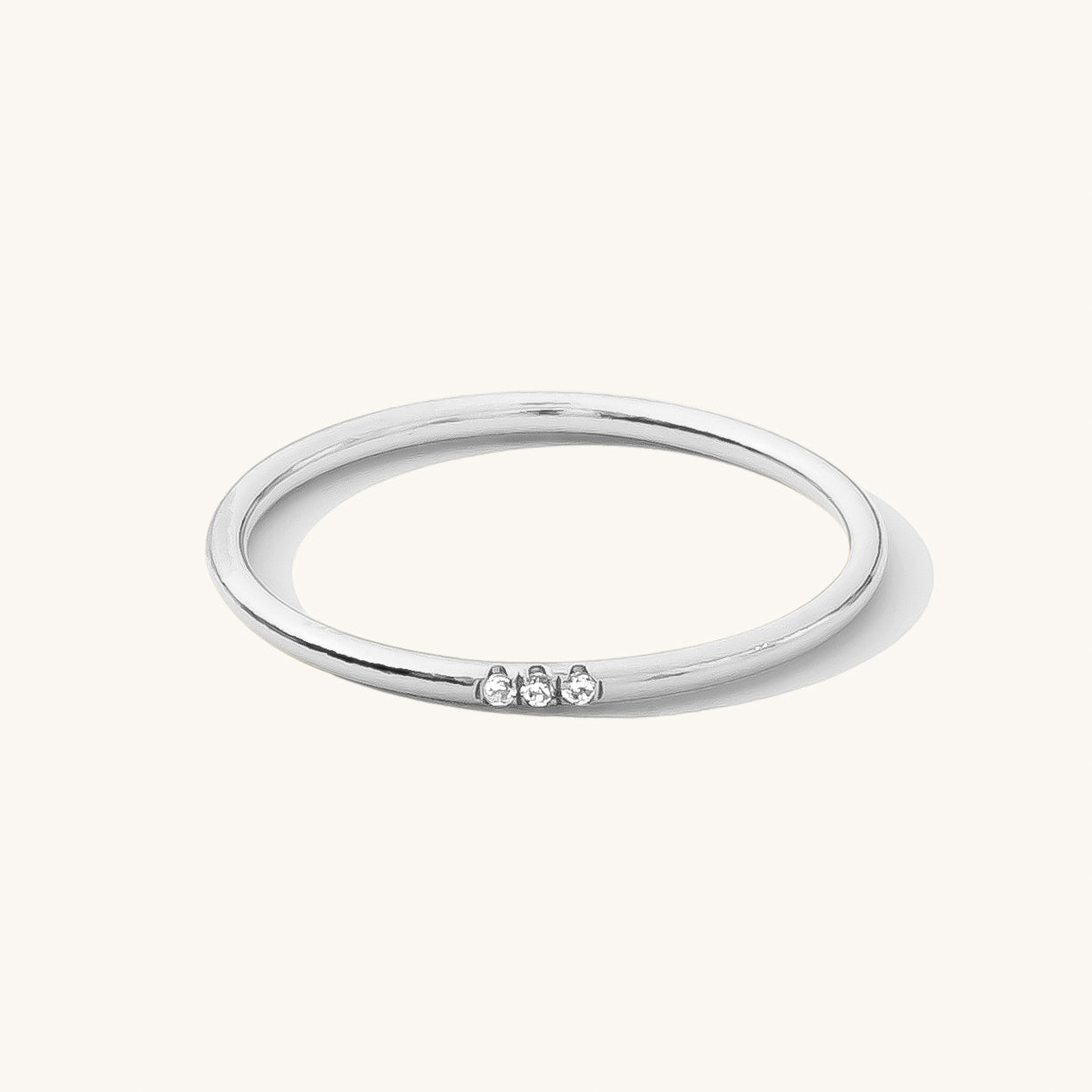Triple Pavé CZ Stacking Ring