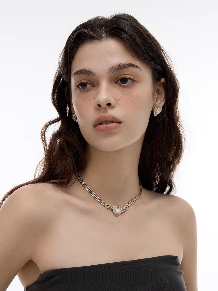 Titanium Gold Heart Necklace