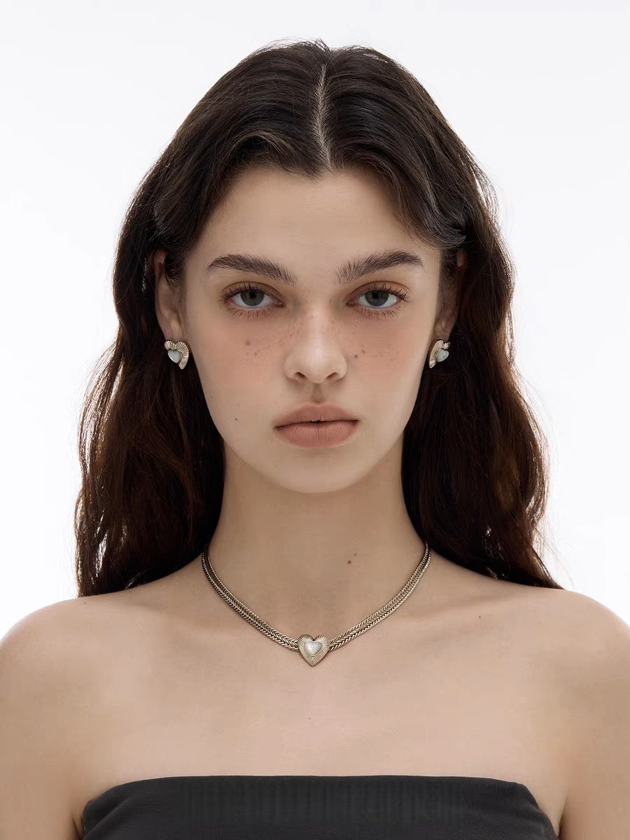 Titanium Gold Heart Necklace