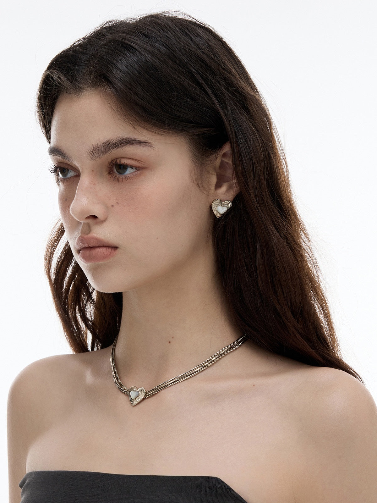 Titanium Gold Heart Necklace