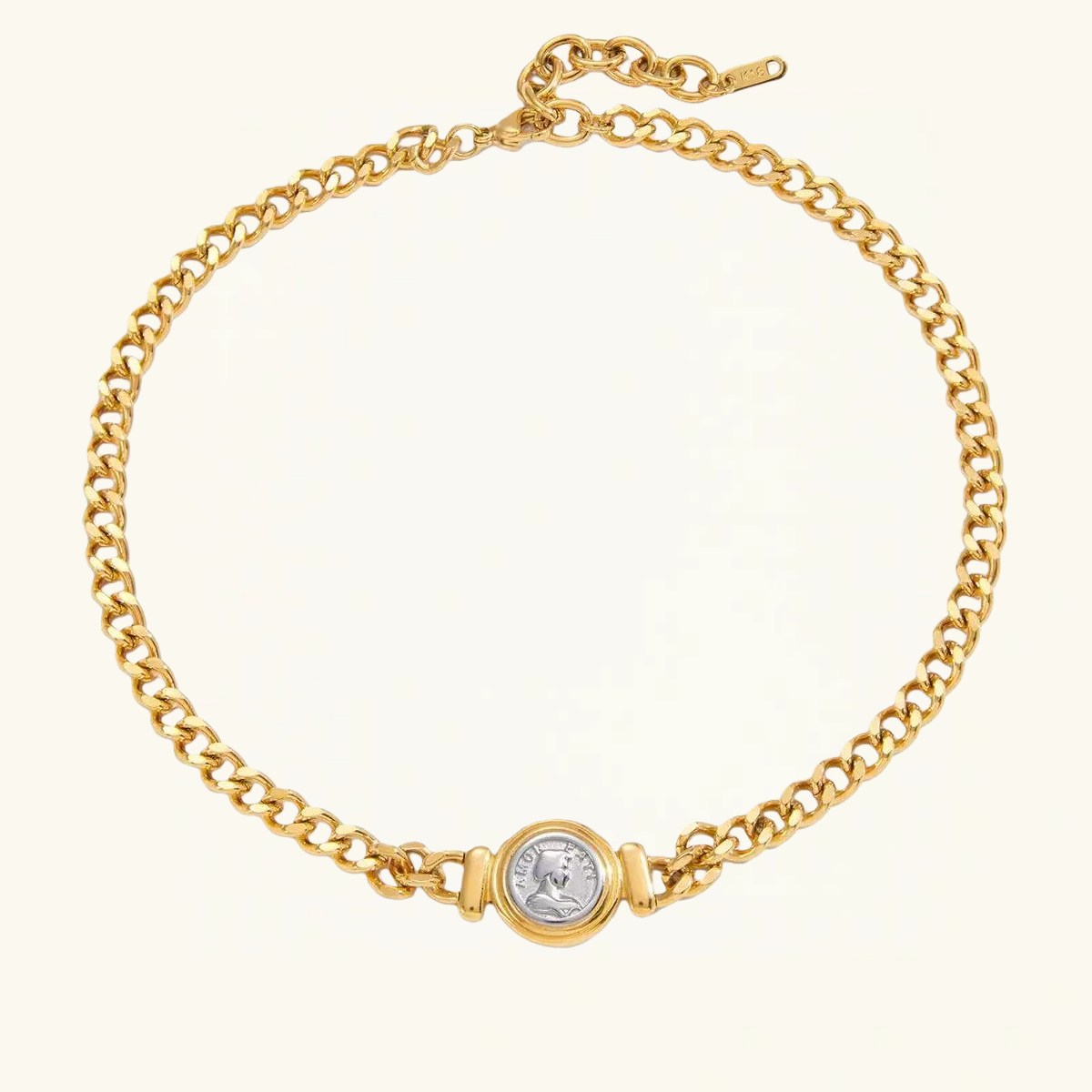 Vintage Cameo Coin Necklace