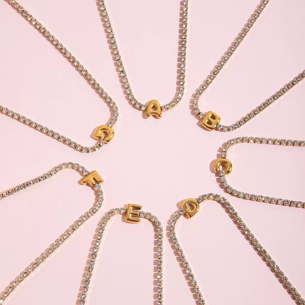 Dazzling Initial Tennis Bracelet