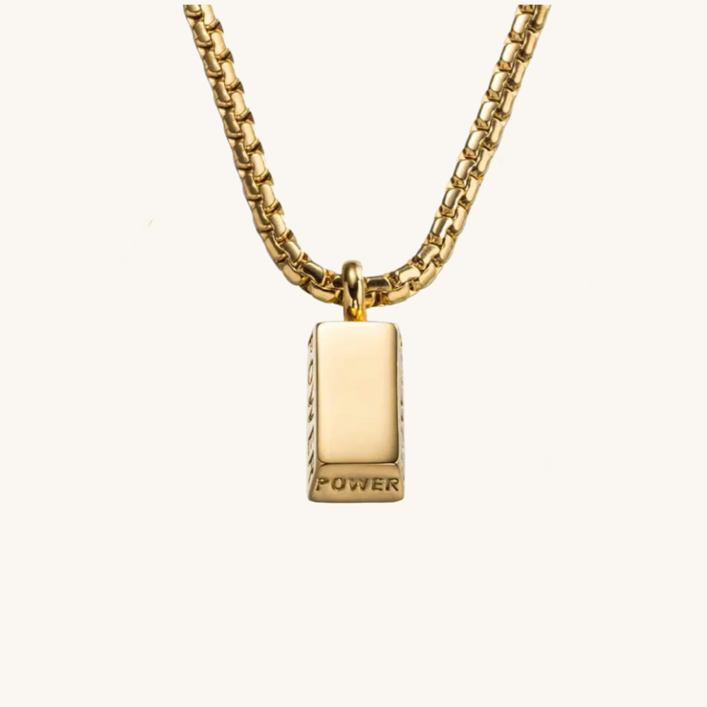 POWER Block Pendant Necklace