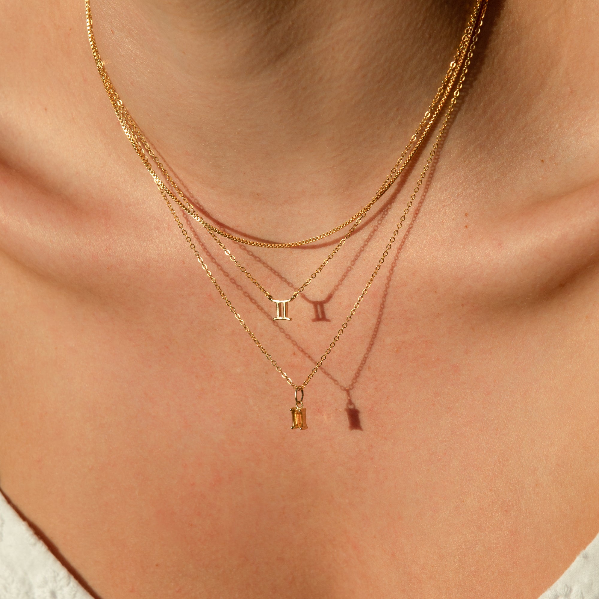 Citrine Baguette Necklace