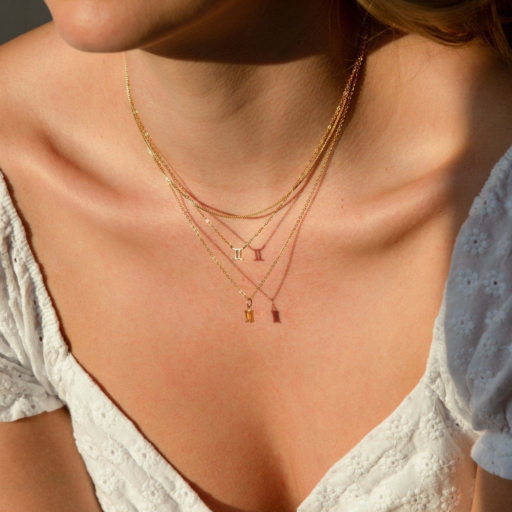 Citrine Baguette Necklace