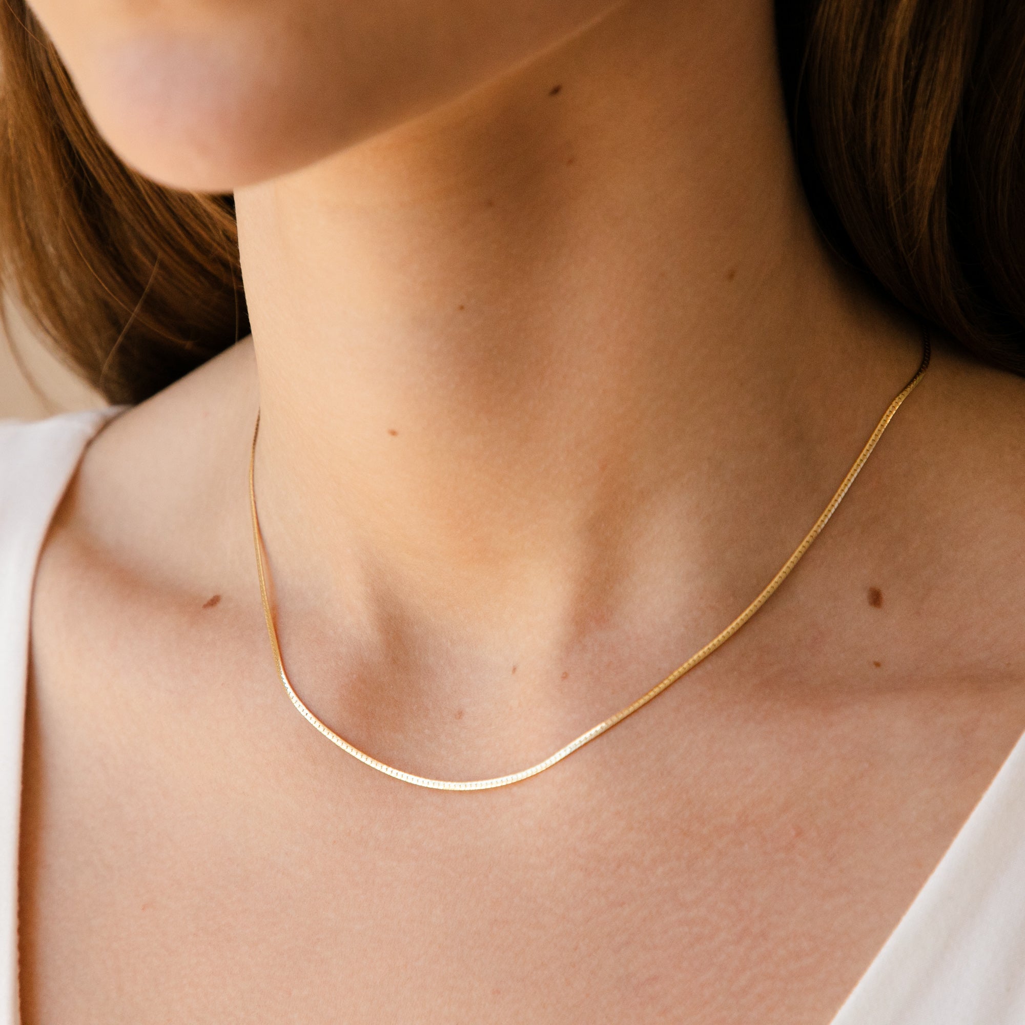 Dainty Herringbone Necklace