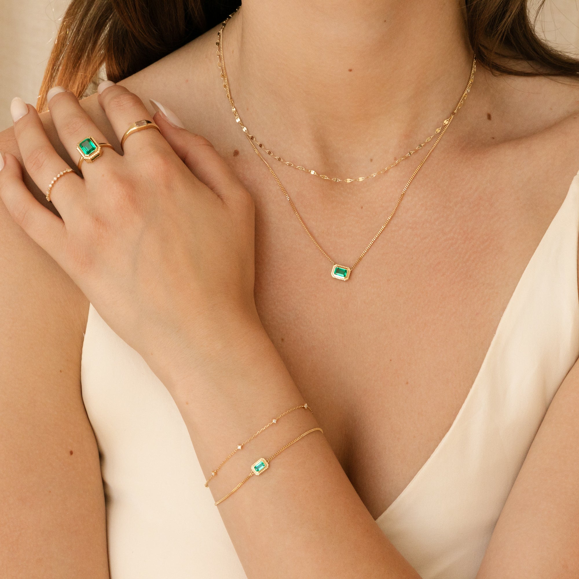 Dainty Diamond Station Bracelet - Reversible