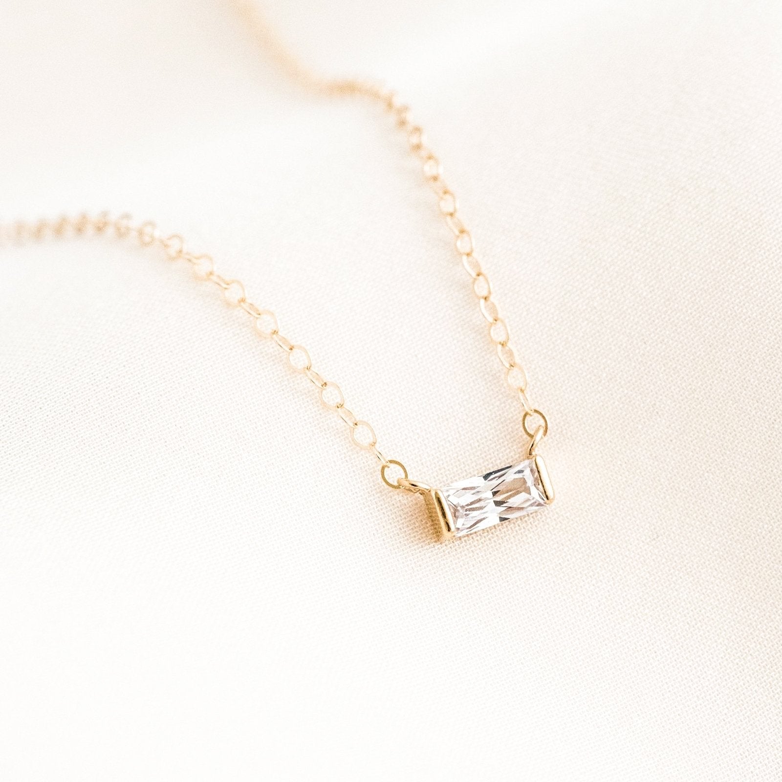 Dainty Baguette Necklace