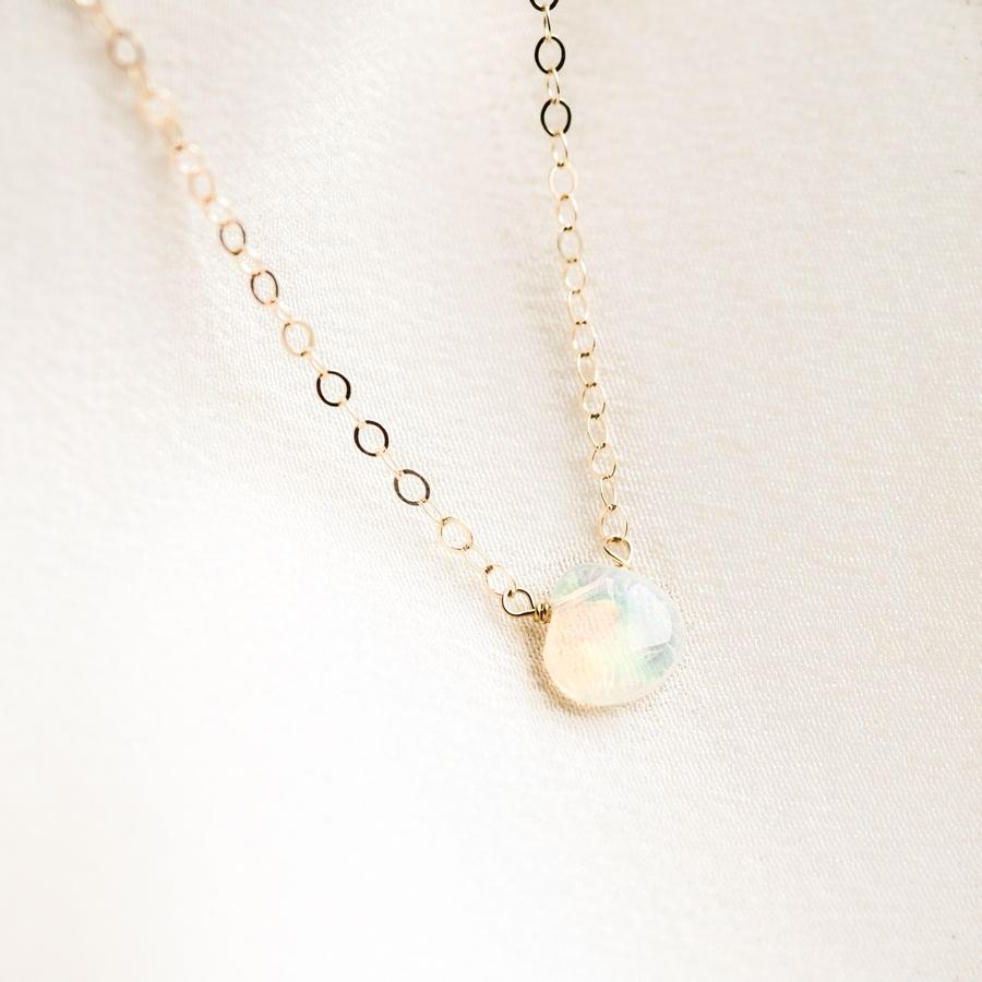 Dainty Opal Necklace