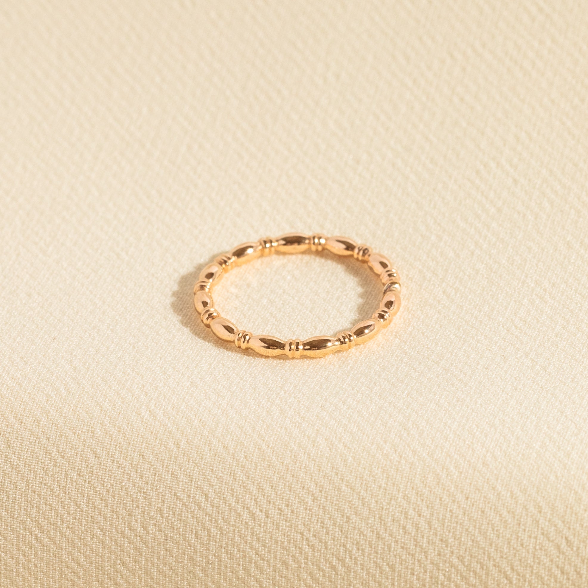 Dainty Oval Bead Ring