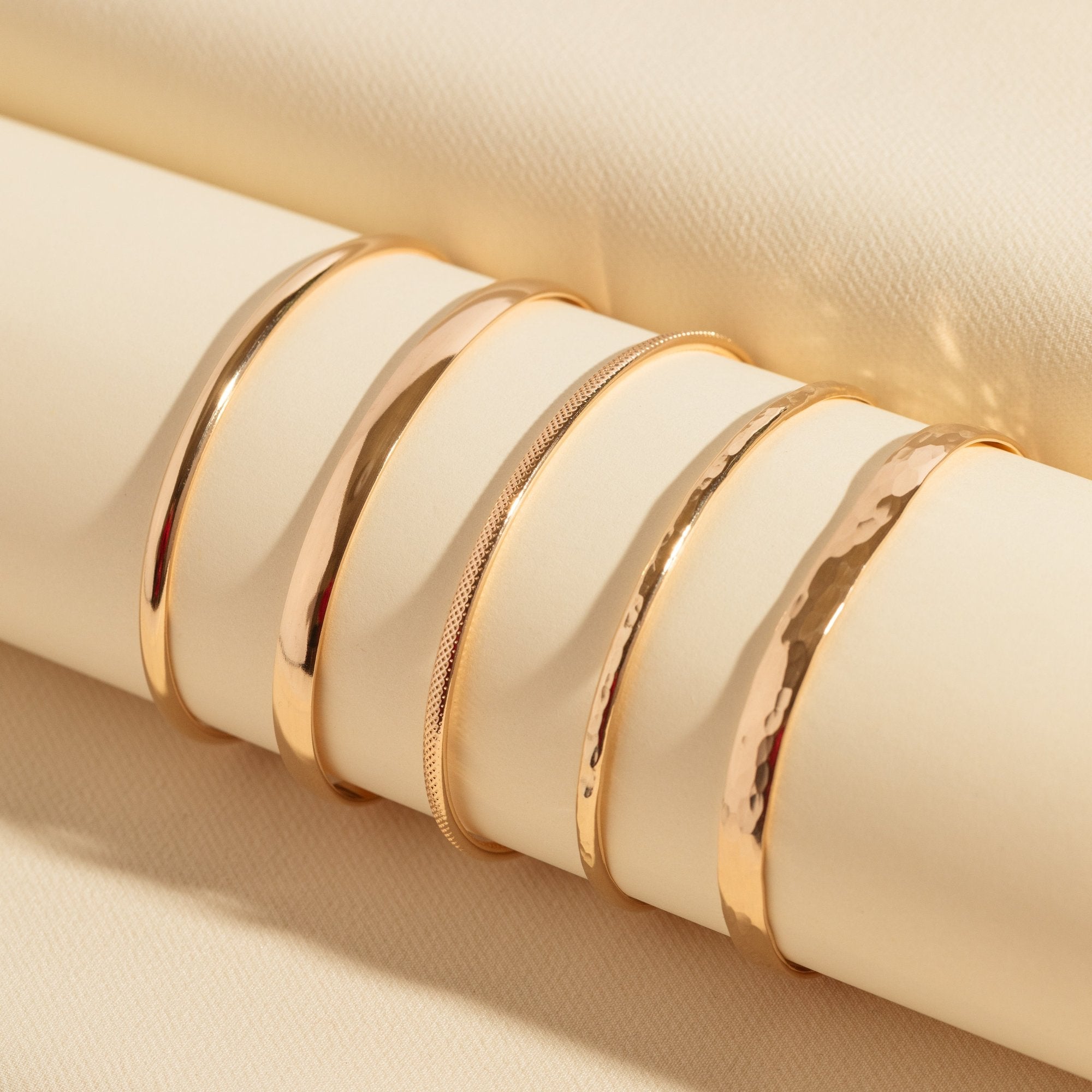 Dainty Hammered Cuff Bracelet