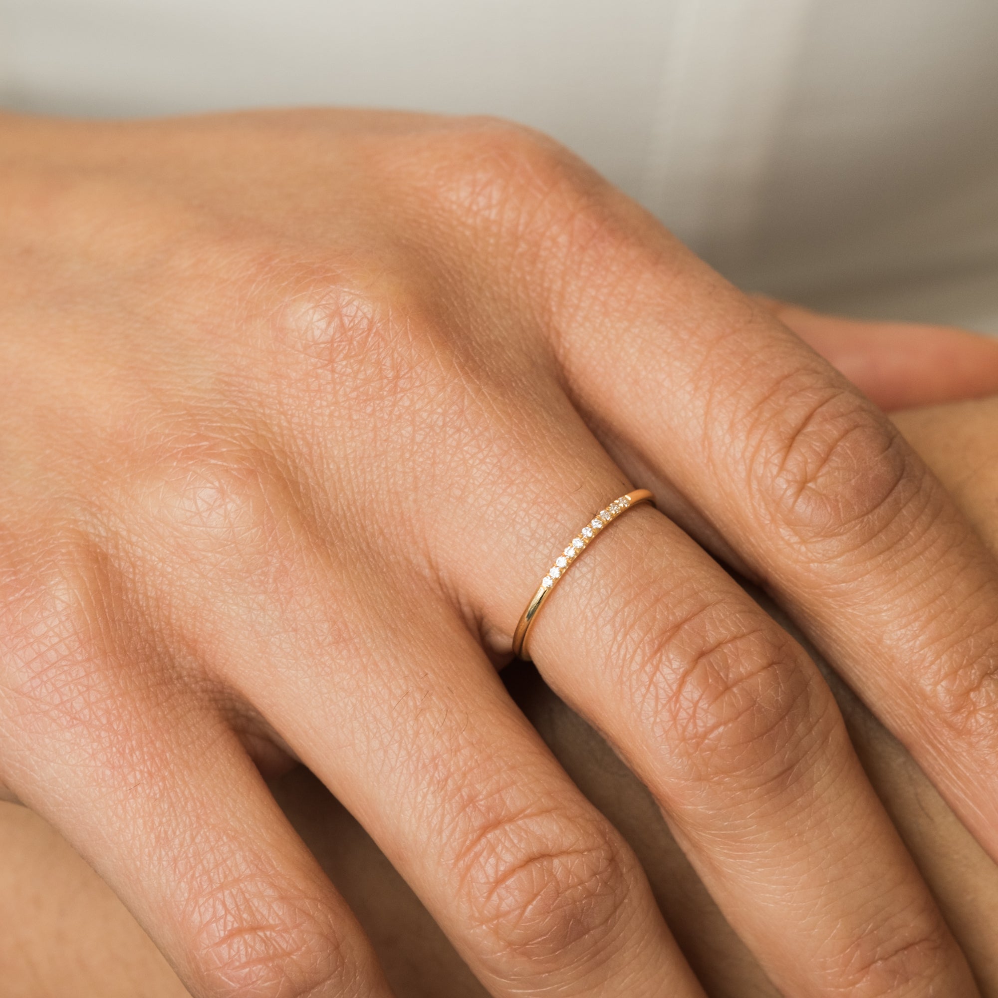 Pavé CZ Stacking Ring