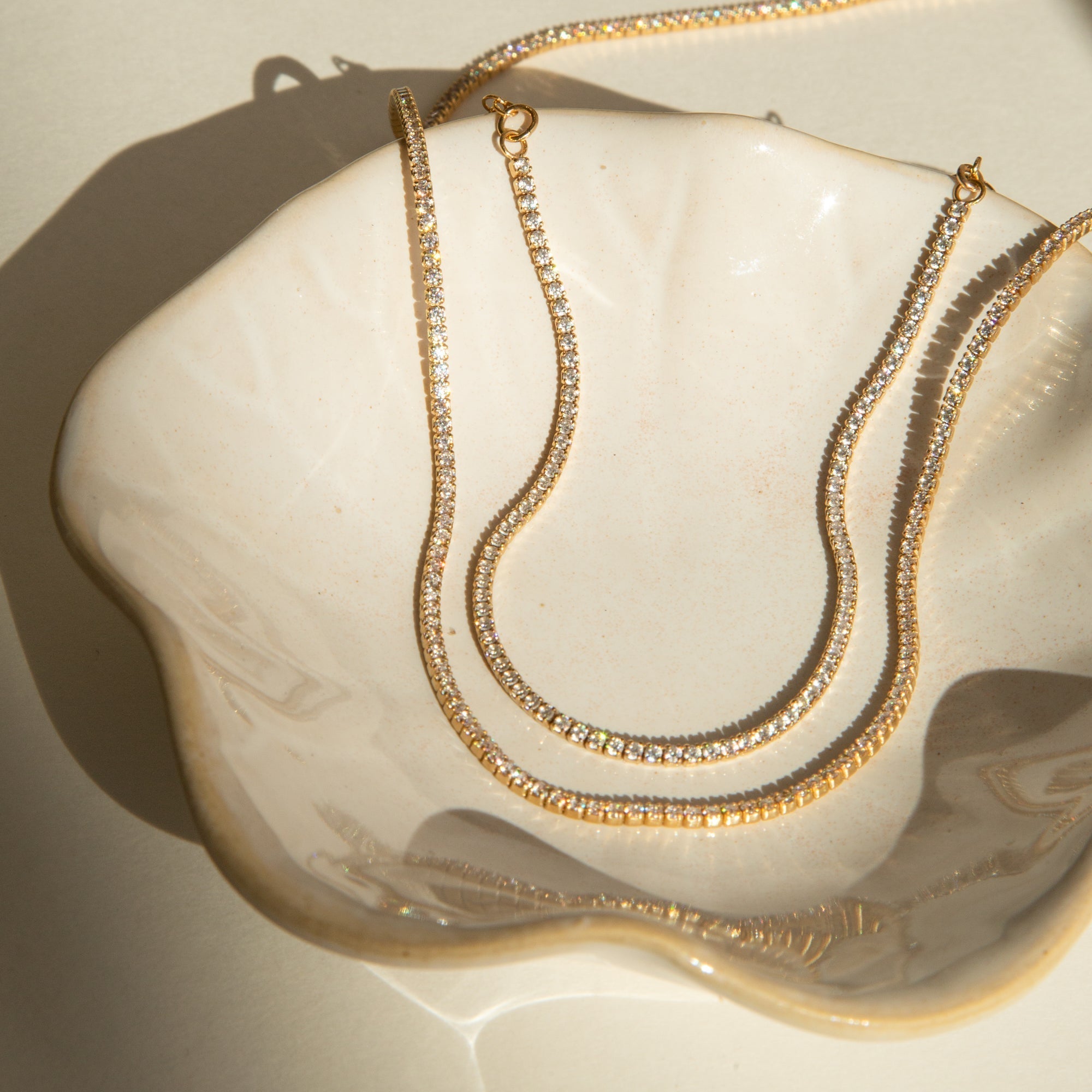 Dainty CZ Tennis Necklace