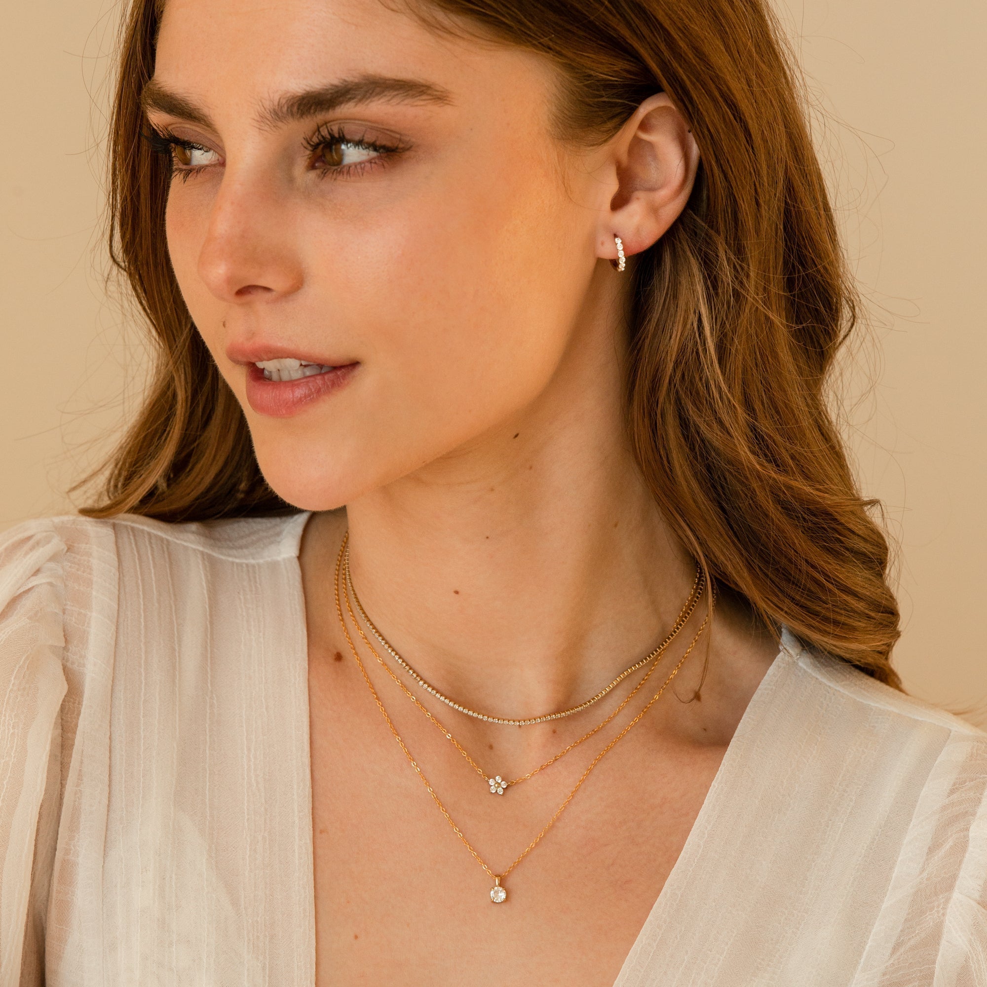 Dainty CZ Tennis Necklace