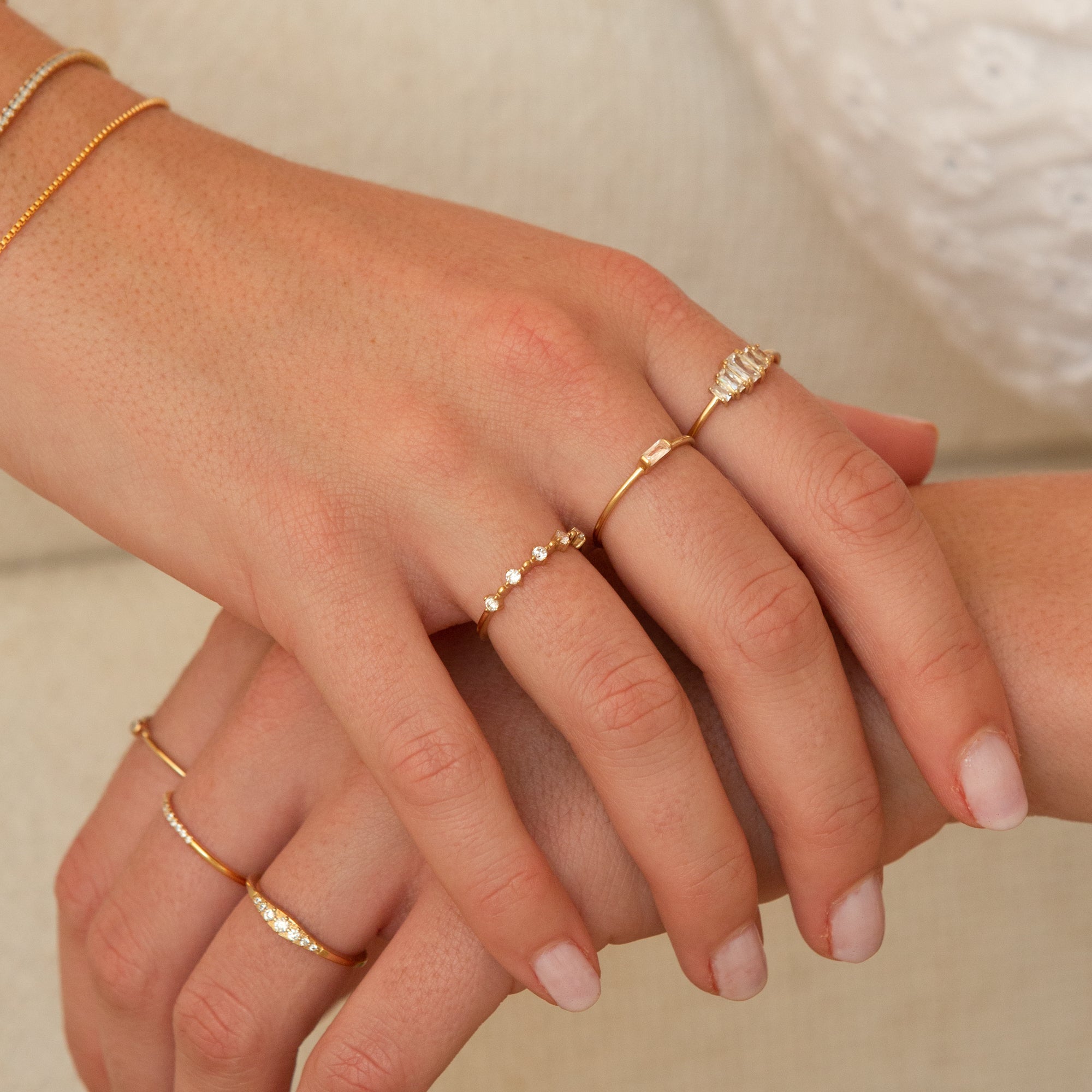 Dainty Floating CZ Ring