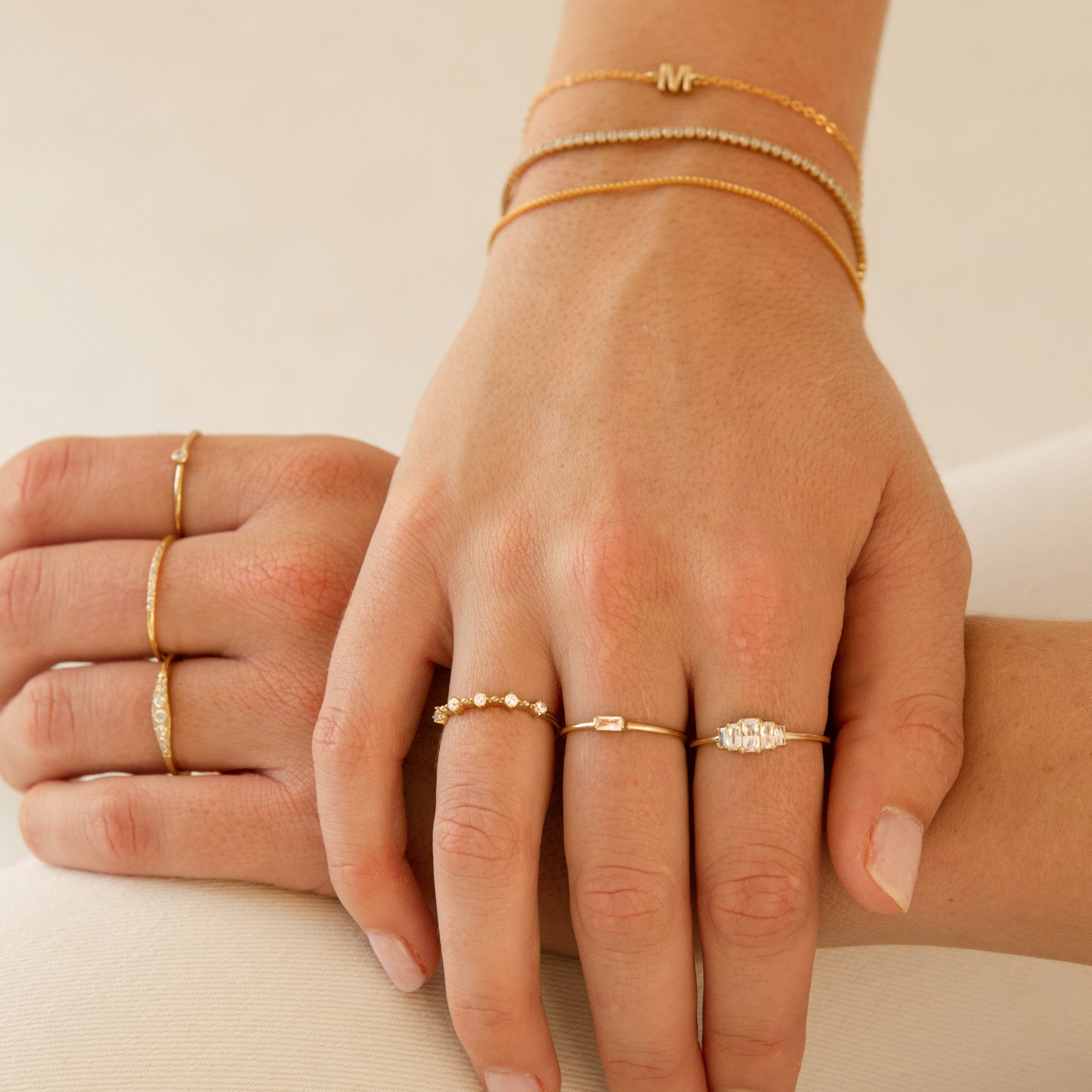 Dainty Floating CZ Ring