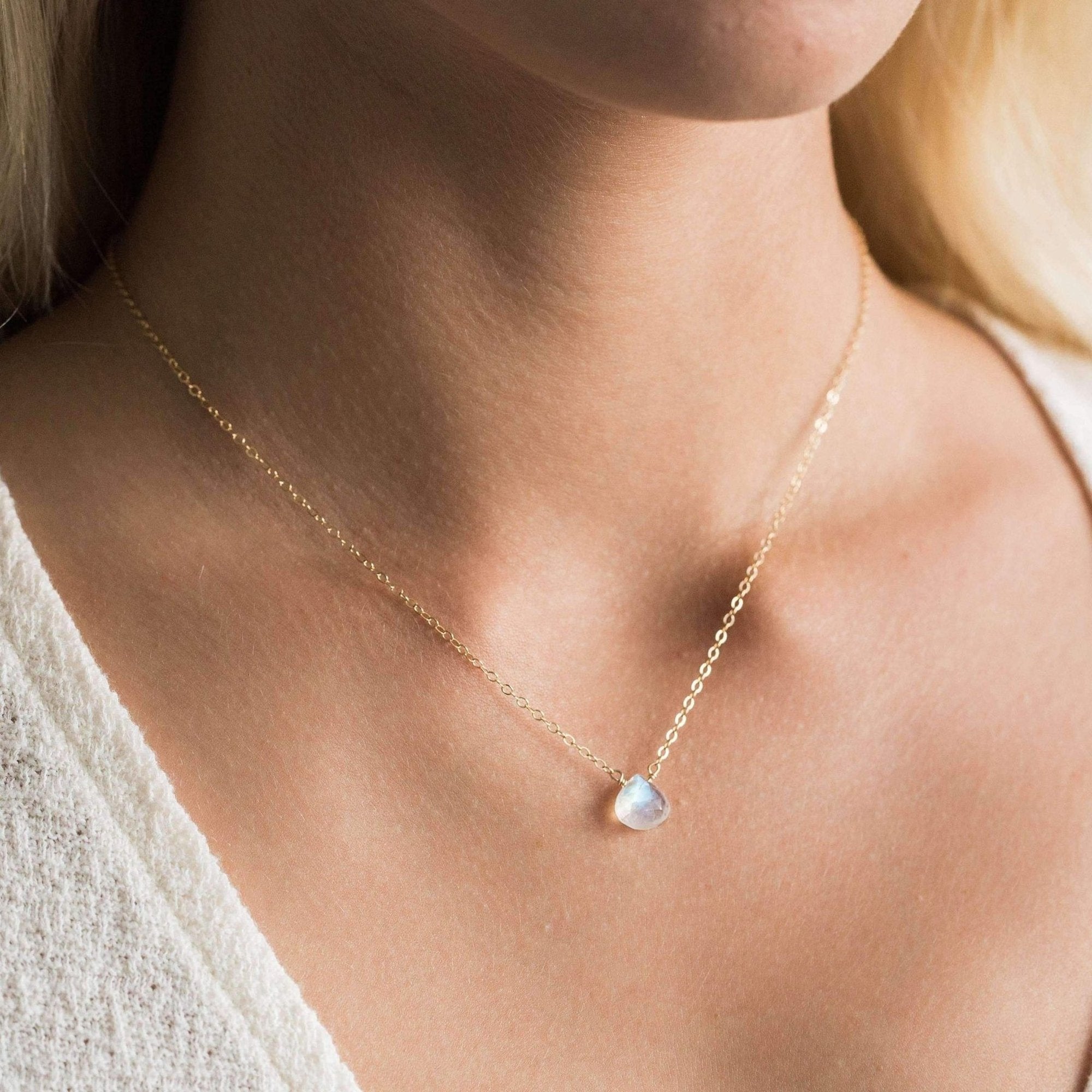 Dainty Moonstone Necklace