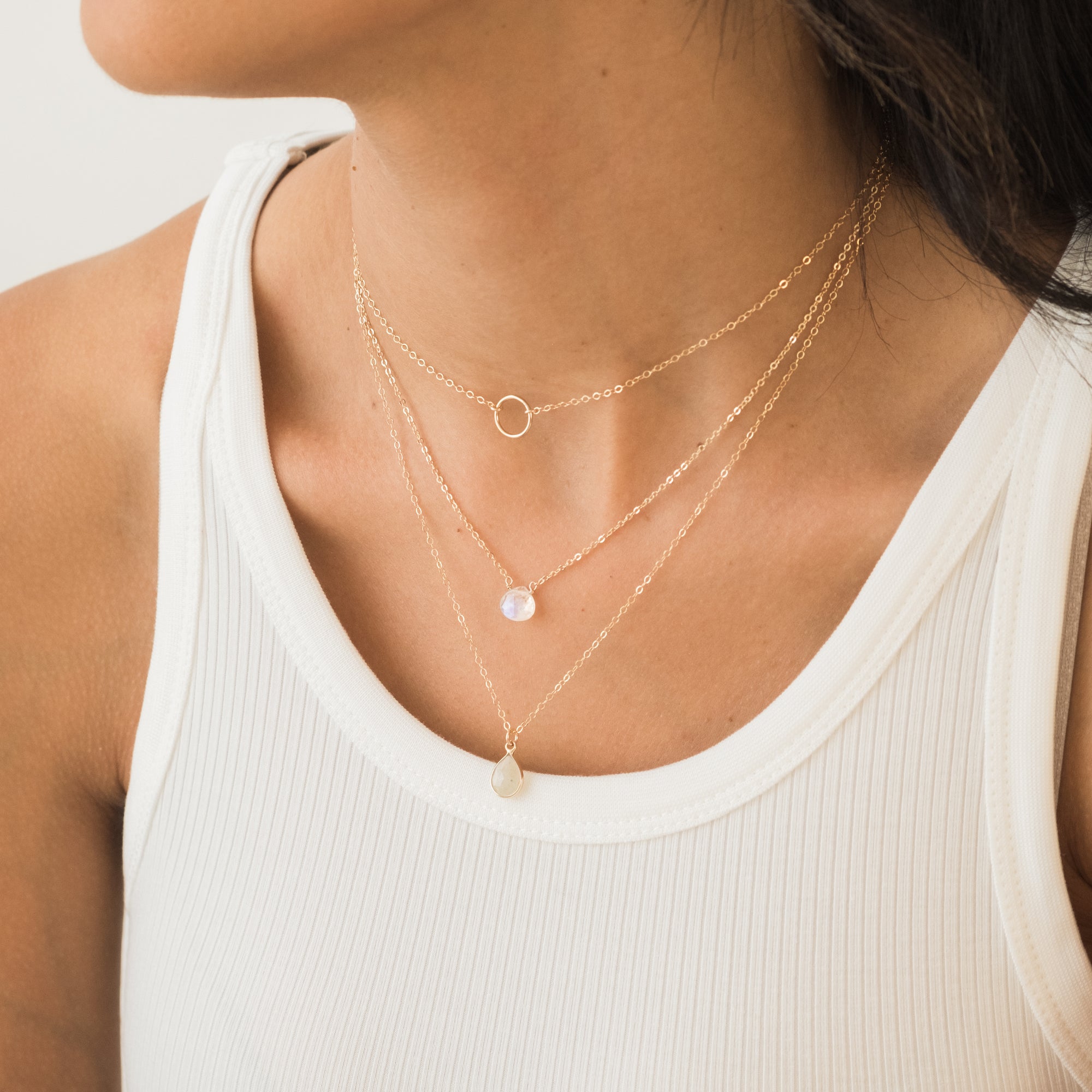 Dainty Moonstone Necklace