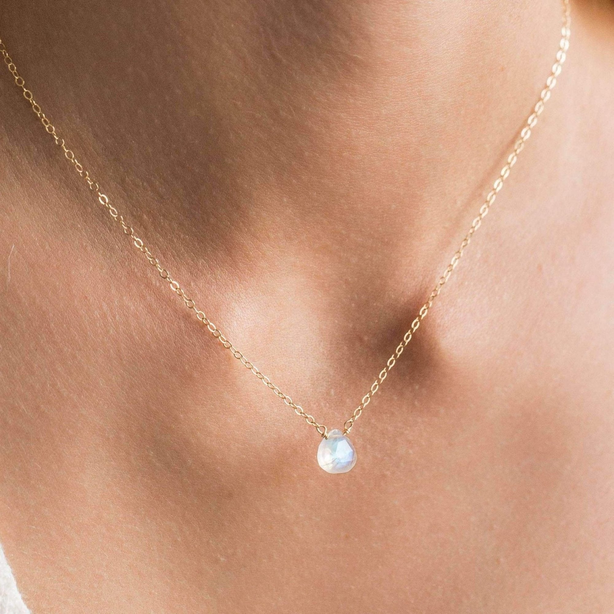 Dainty Moonstone Necklace