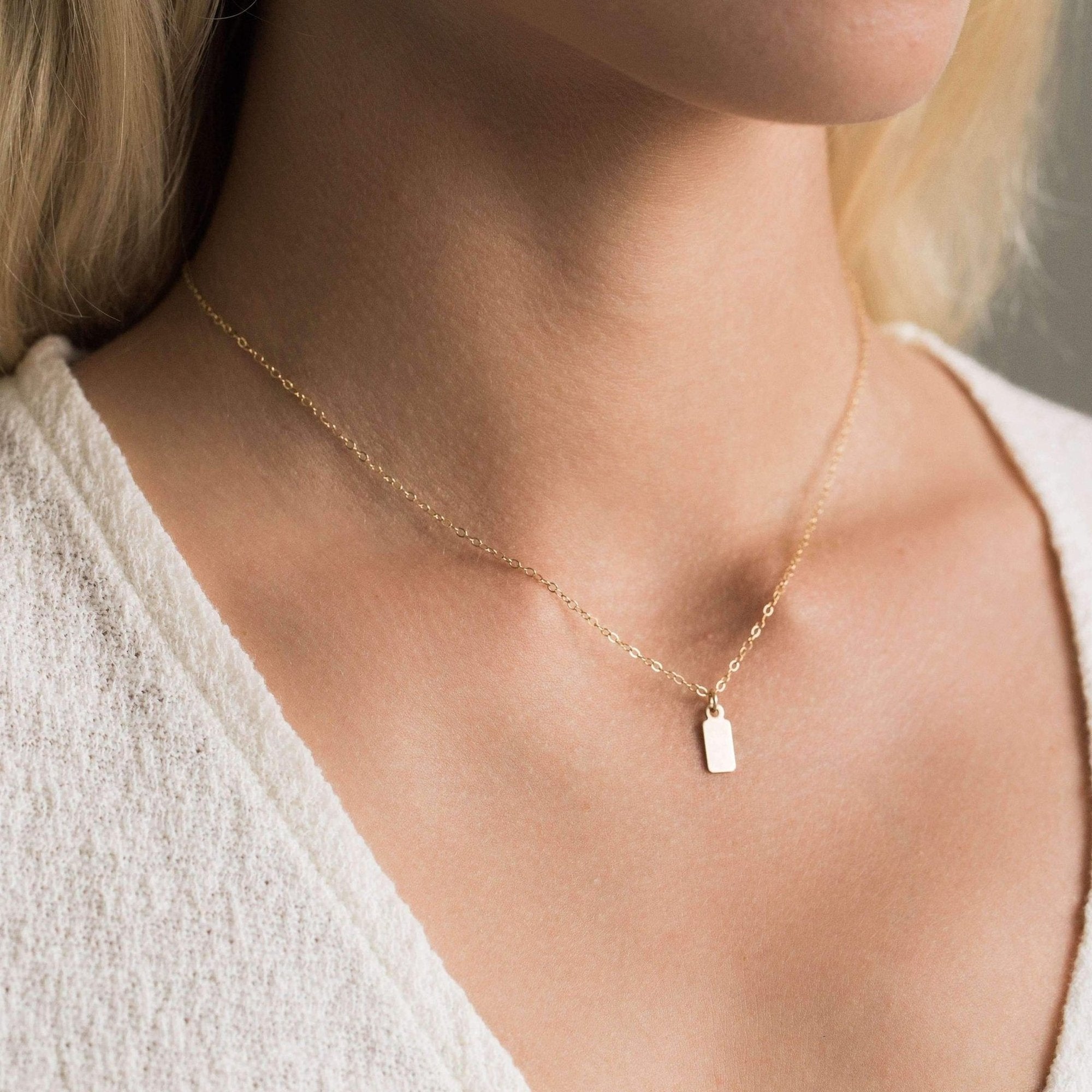Dainty Tag Necklace