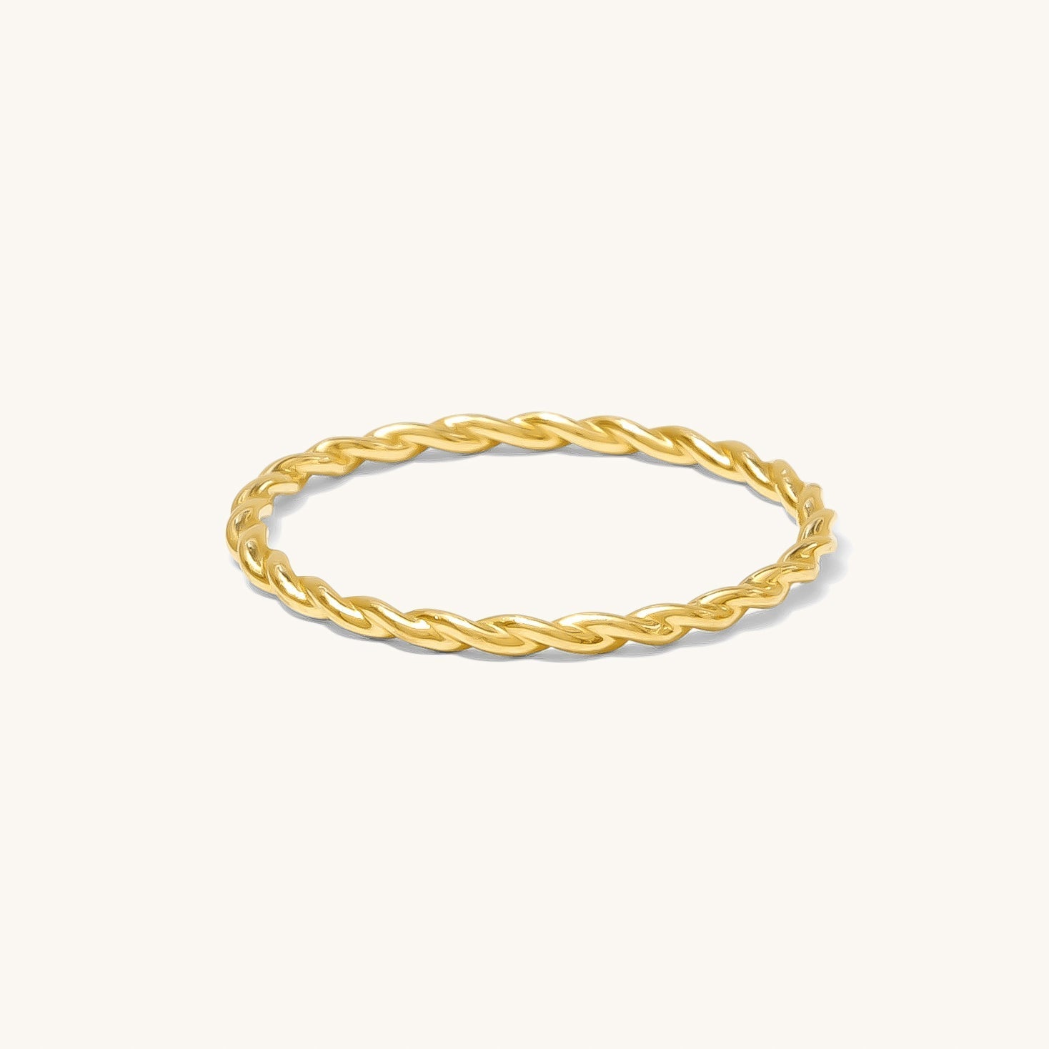 Dainty Twist Ring - 14k Gold