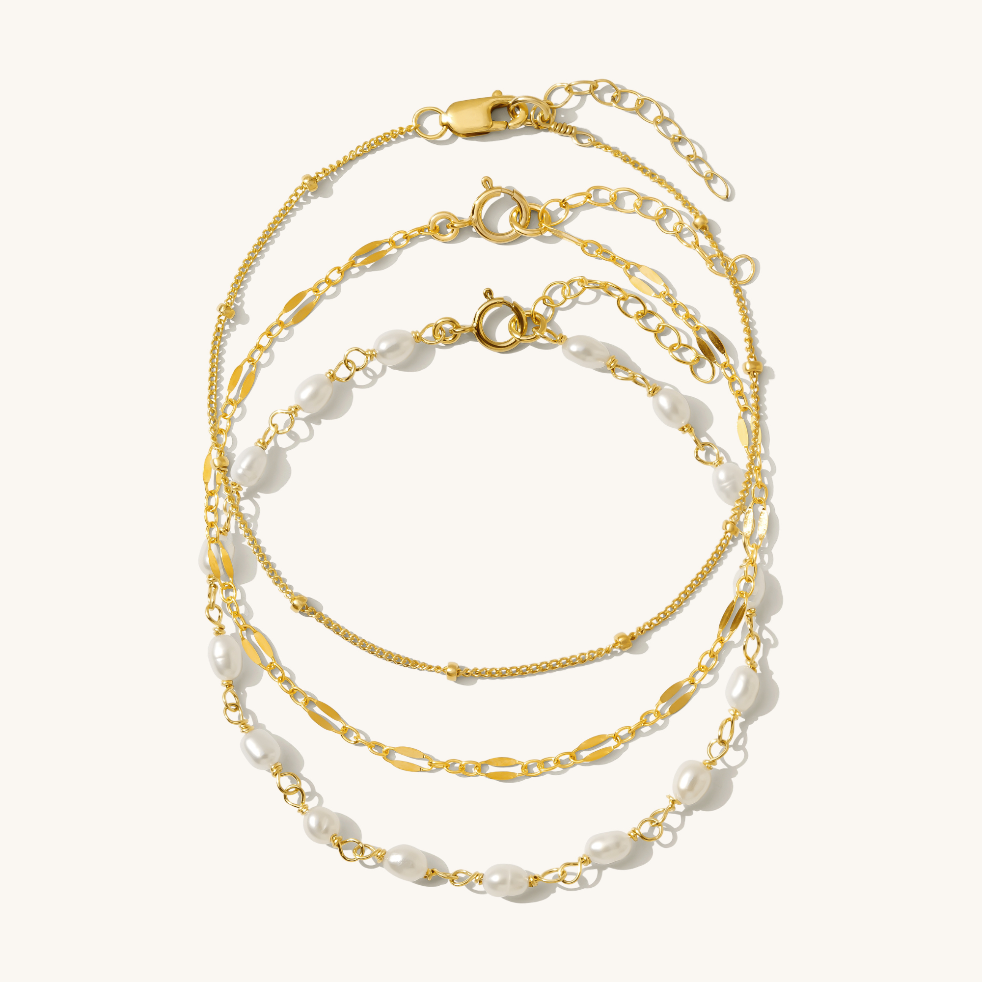 Dainty Bracelet Chain Set