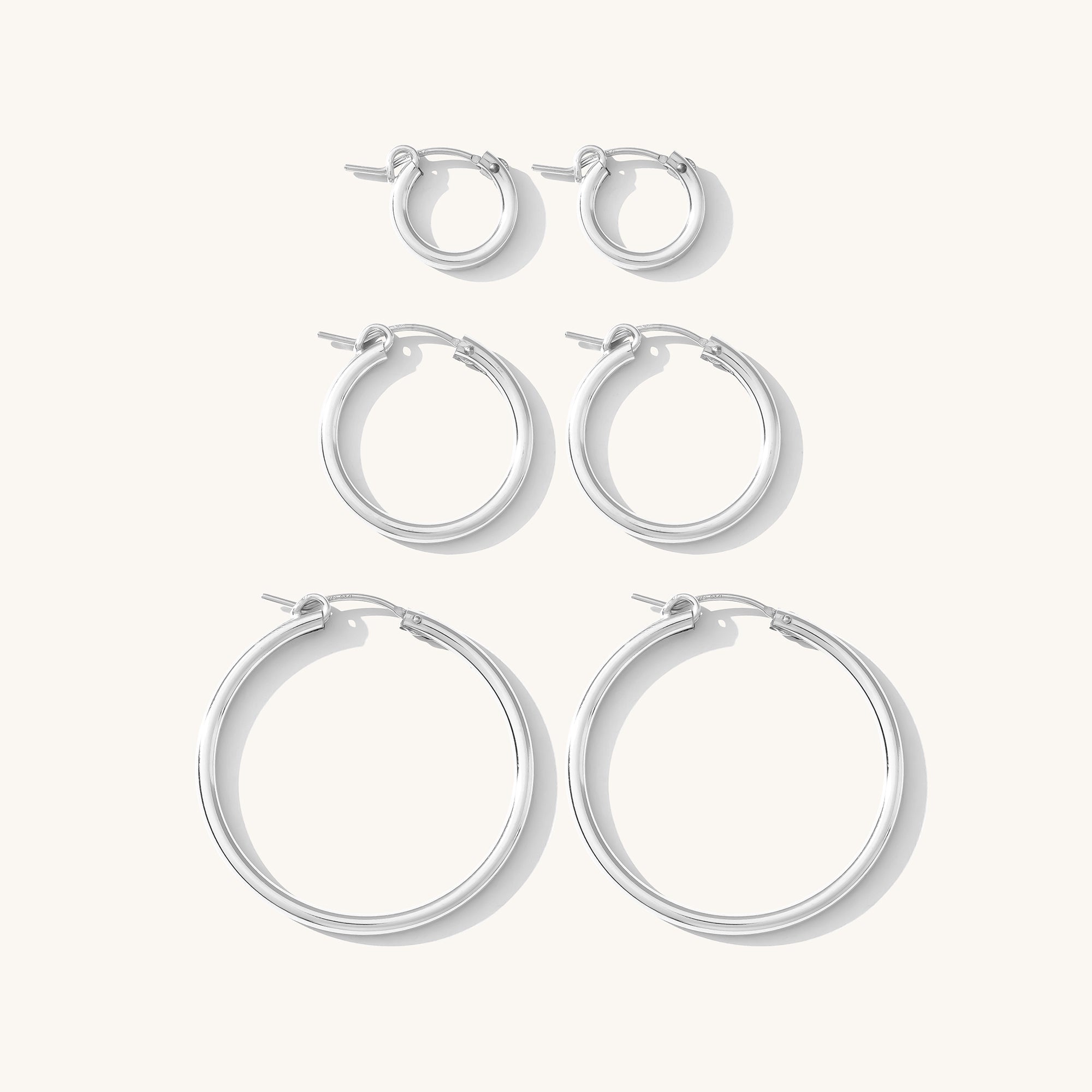 Everyday Hoop Earrings Set