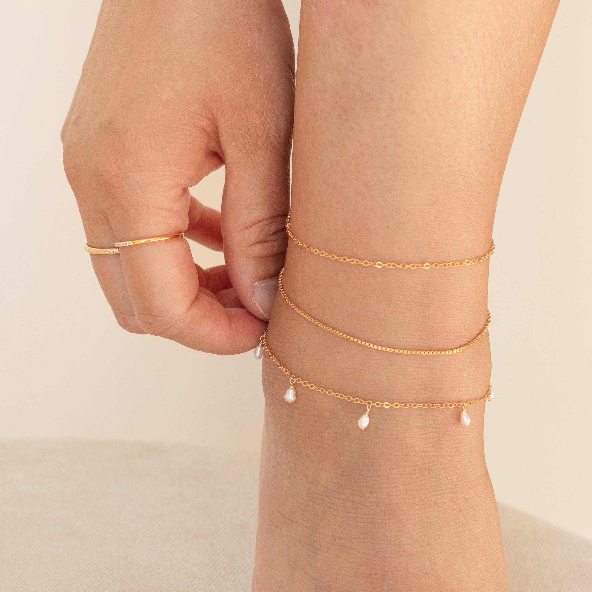Dangling Pearl Anklet