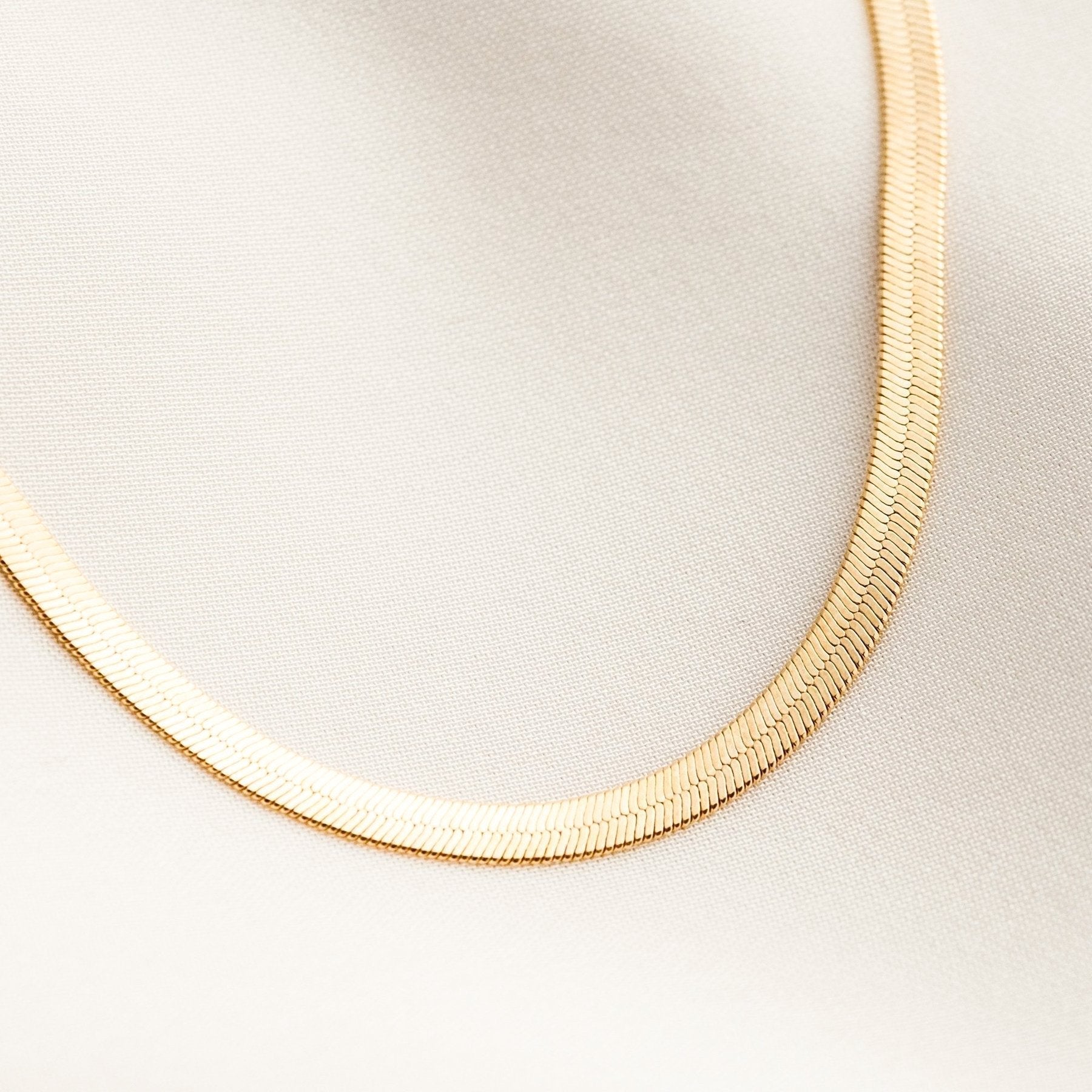 Gold Herringbone Necklace