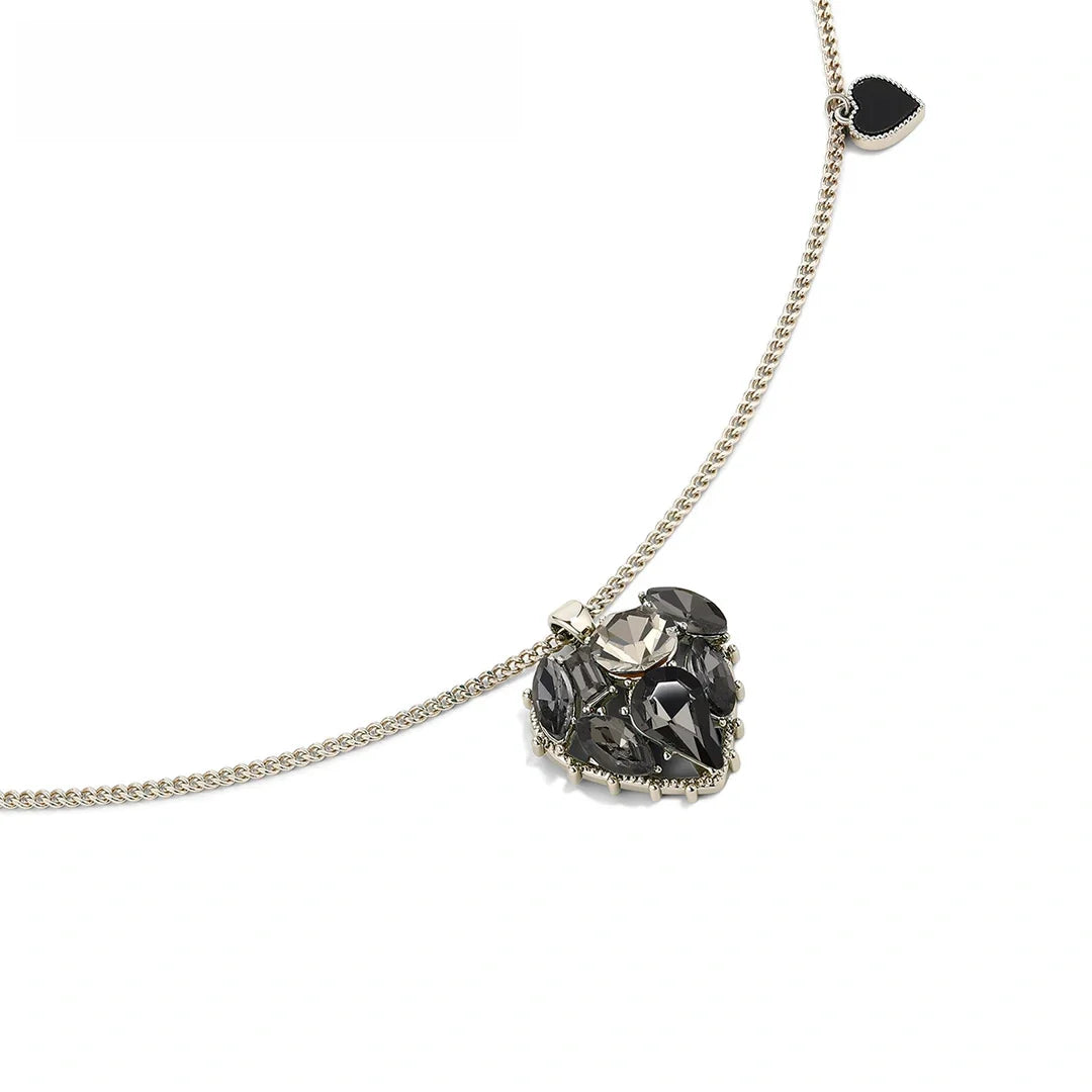 Smoky Gold Heart CZ Necklace