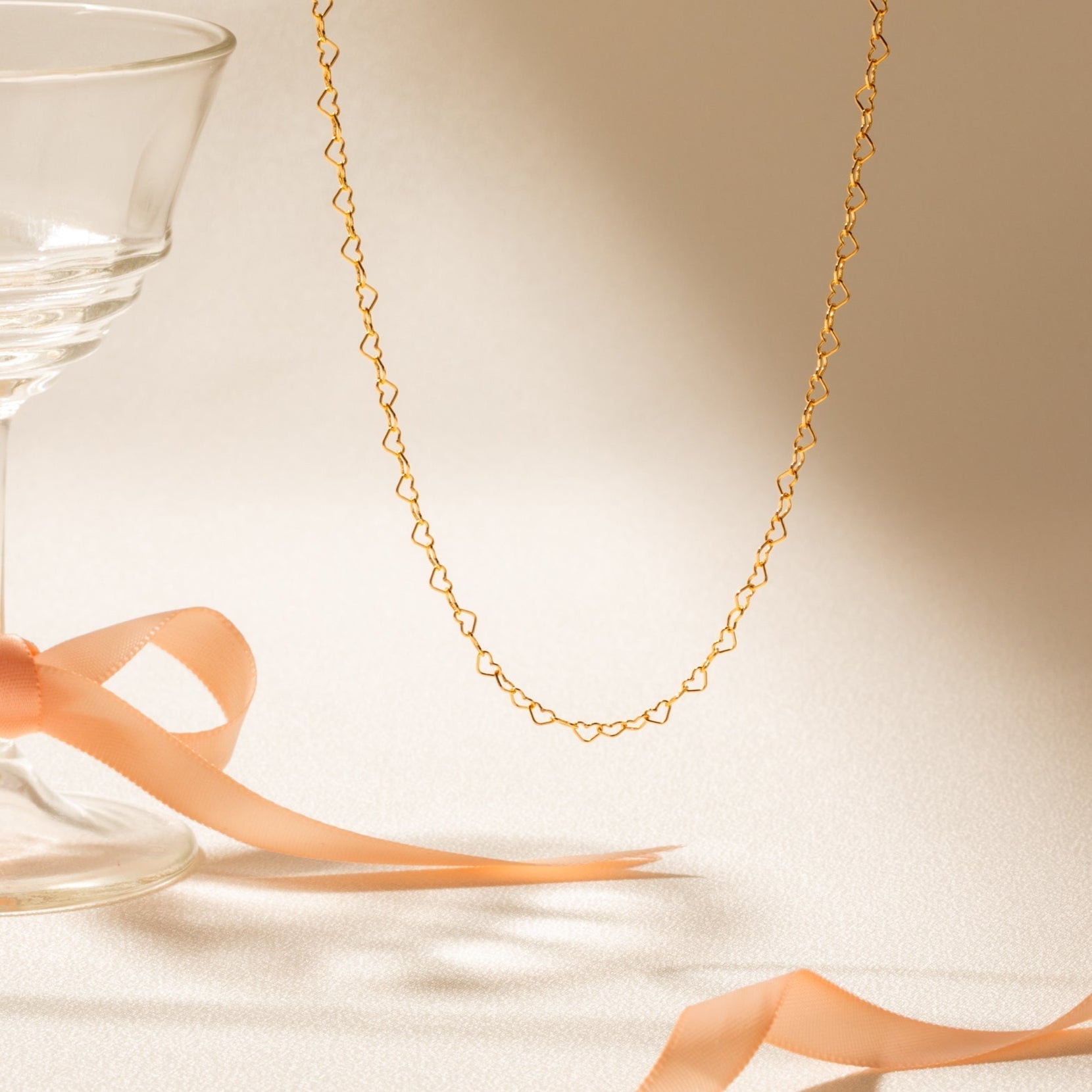 Dainty Heart Chain Necklace